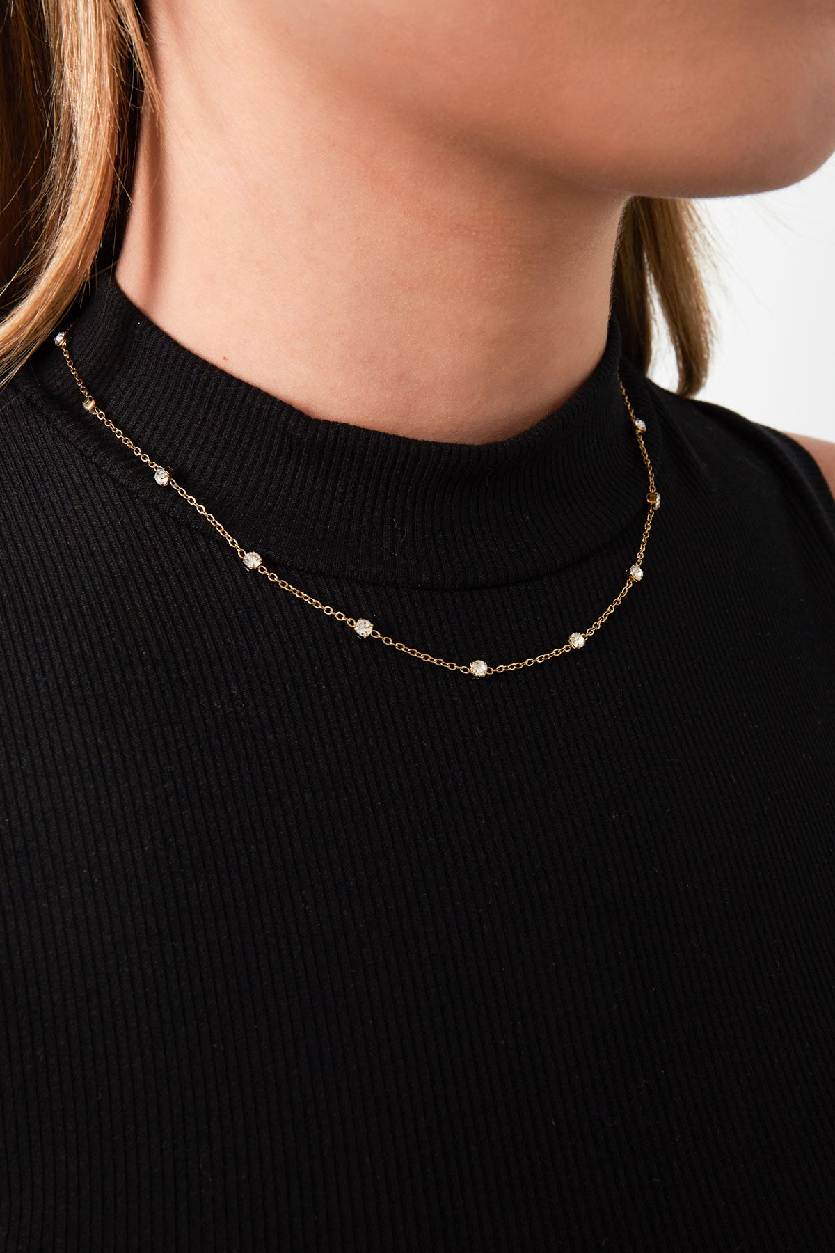 Diamond ketting goud