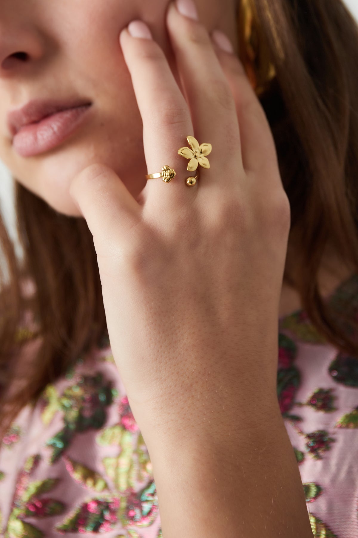 Floral delight ring zilver