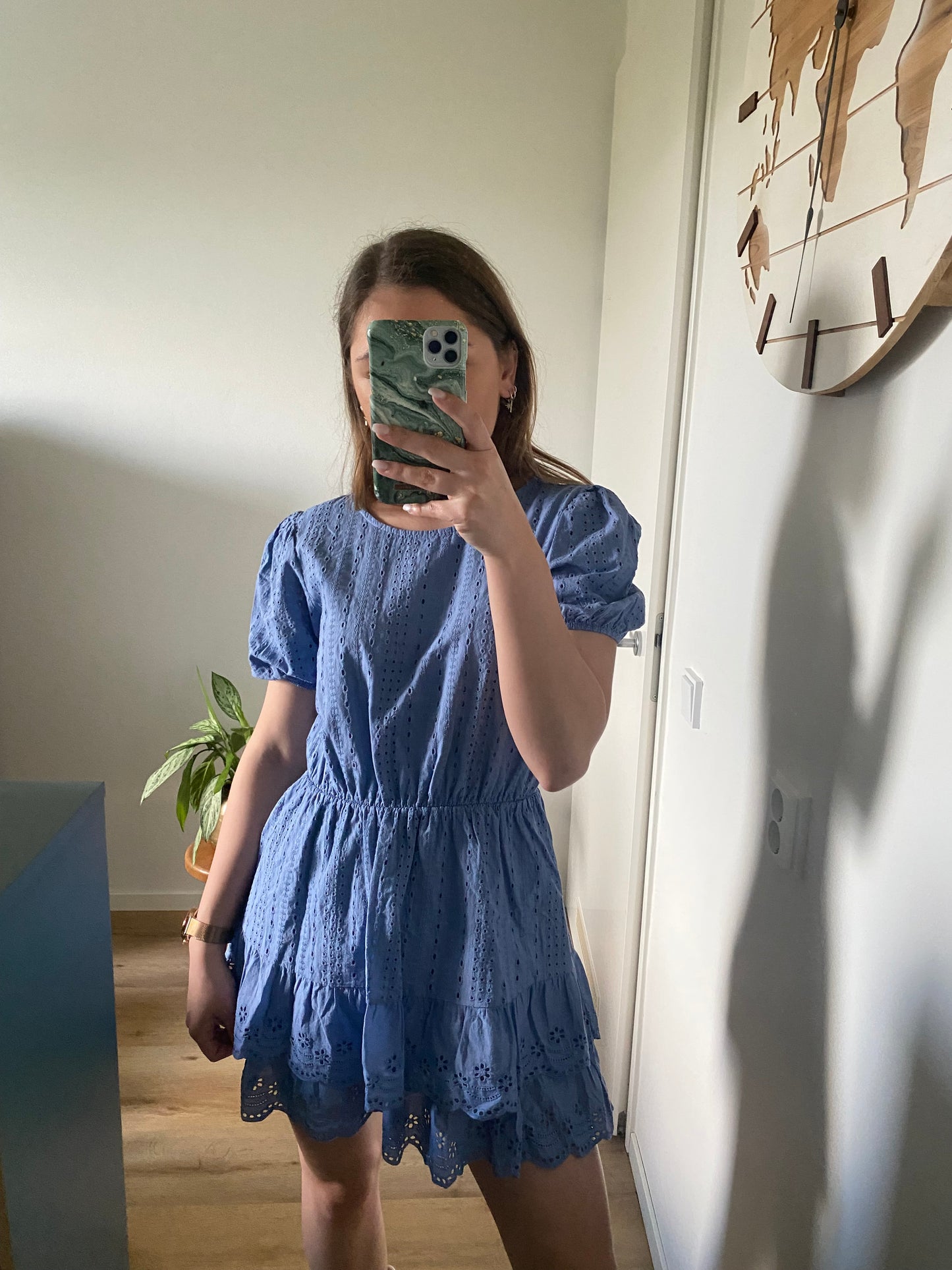 Fien - Jurkje short sleeves blauw
