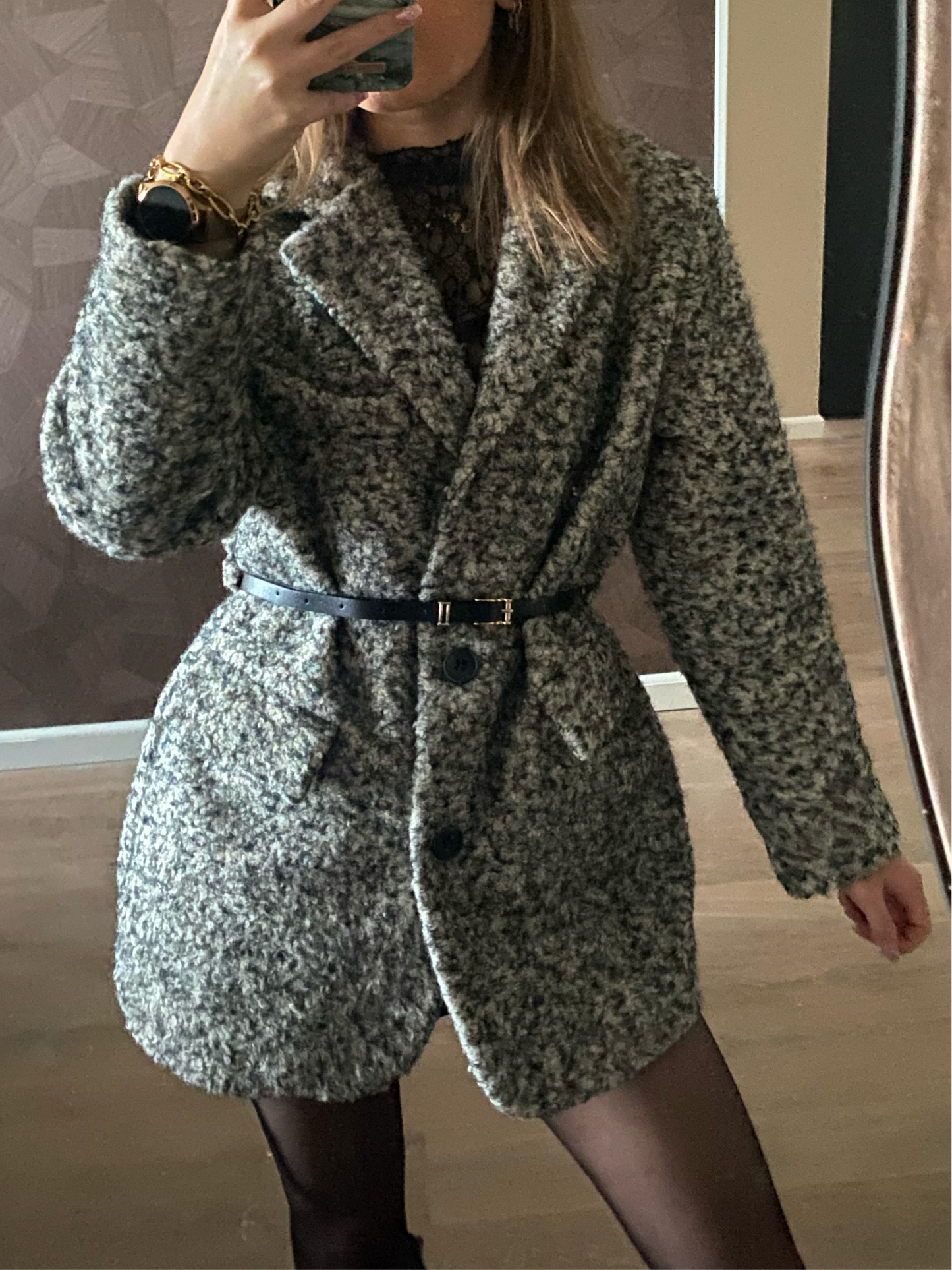 Isa - gemêleerde blazer grijs
