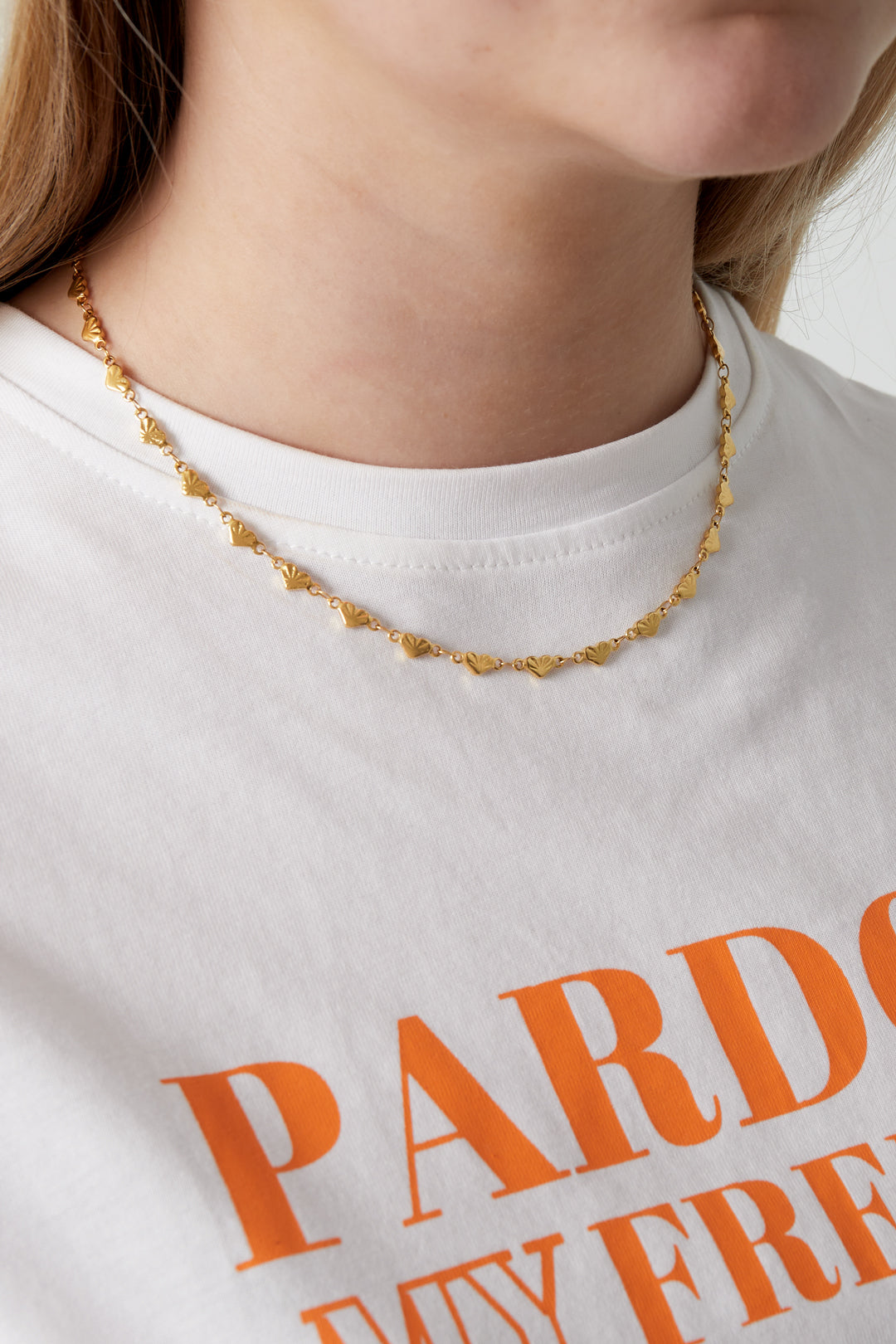 strong hearts ketting zilver