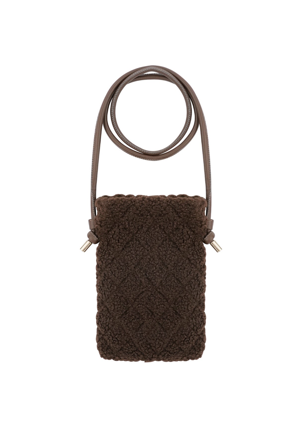 Telefoontas teddy donkerbruin