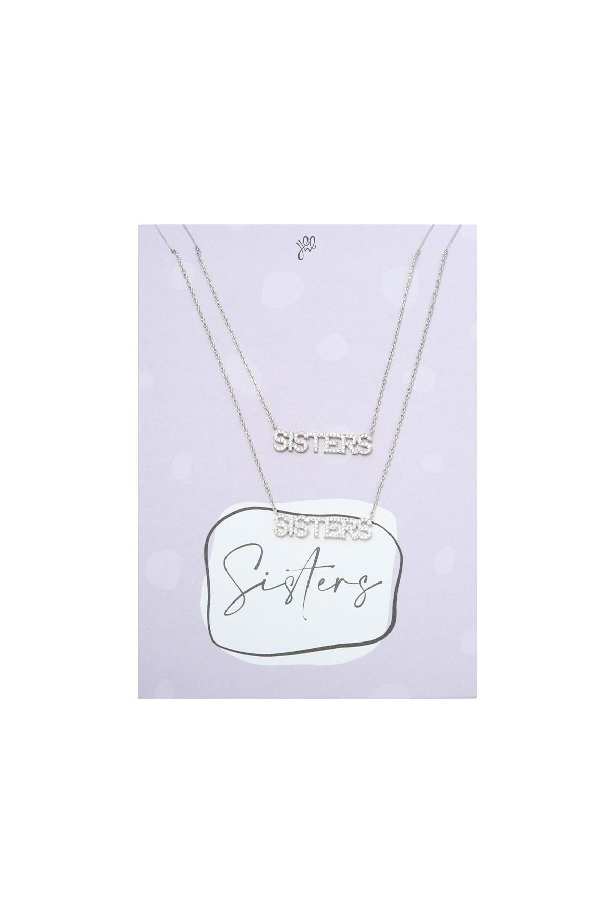 Sisters set zilver koper ketting