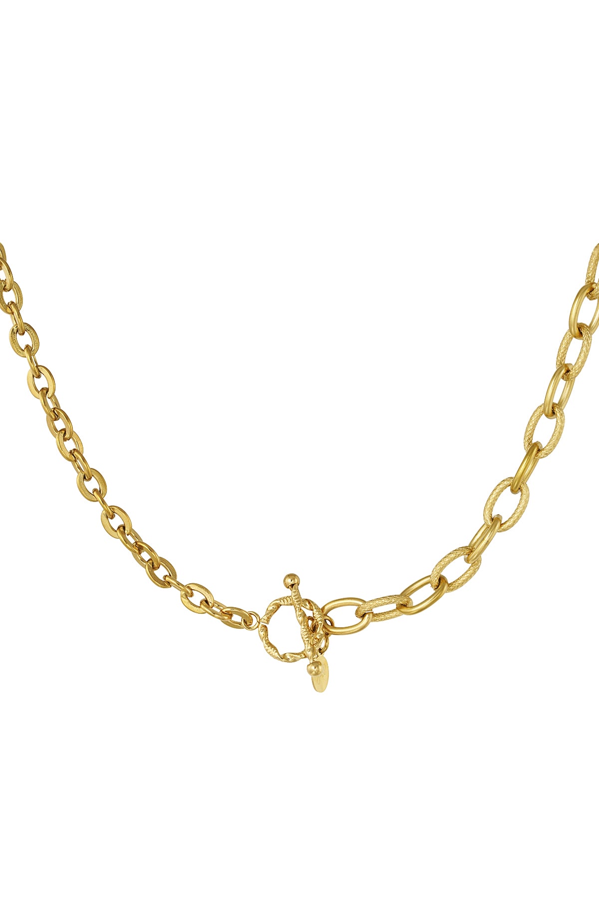 Schakelketting met ronde sluiting goud