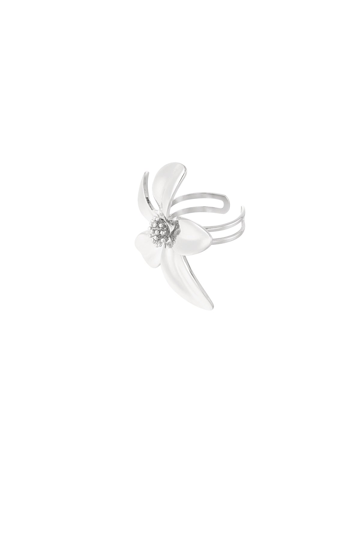 Floral girl ring zilver