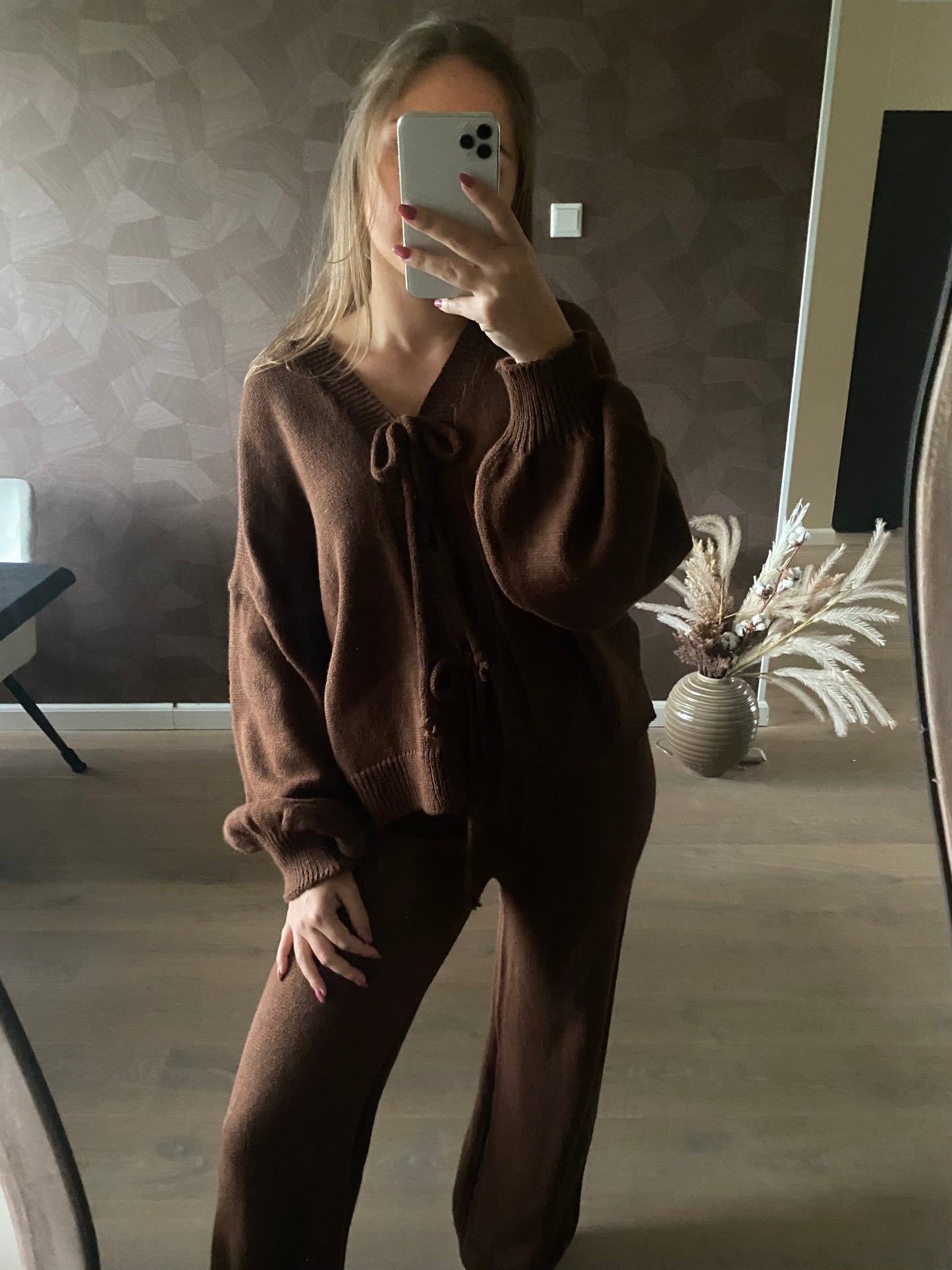 Rosie - lounge set bruin