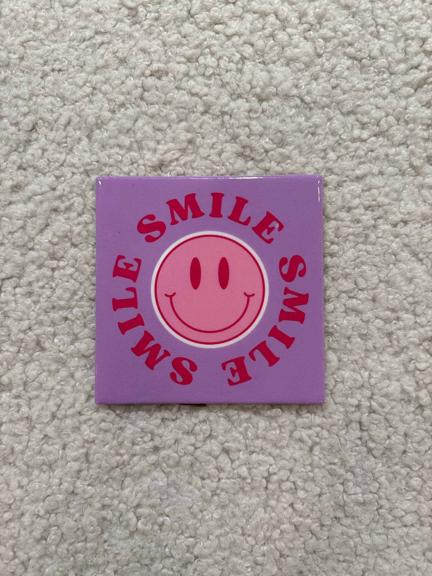 Tegeltje paars smile