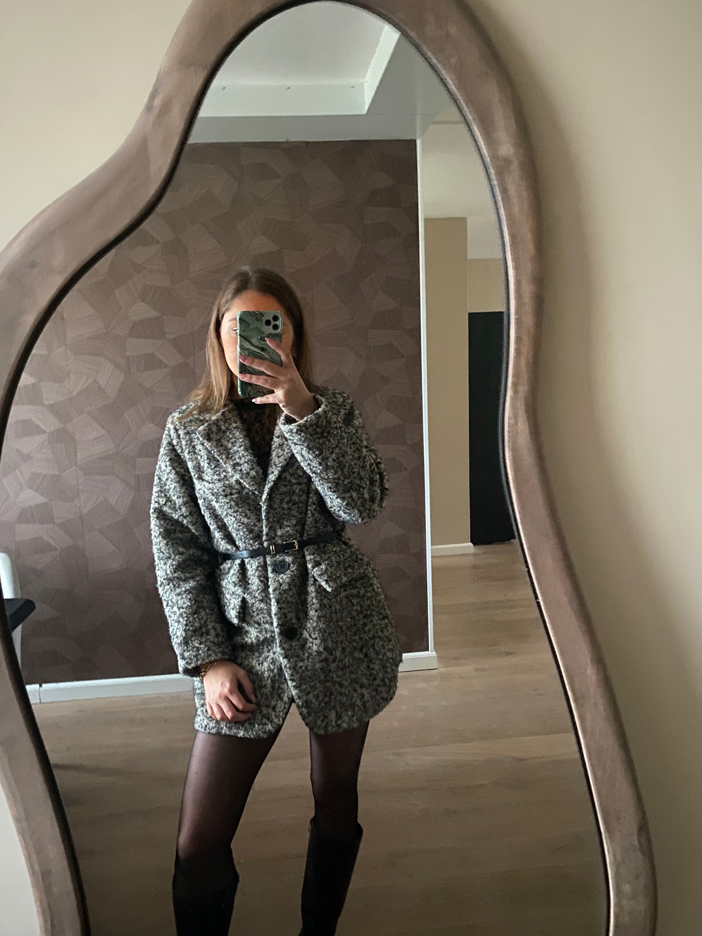 Isa - gemêleerde blazer grijs