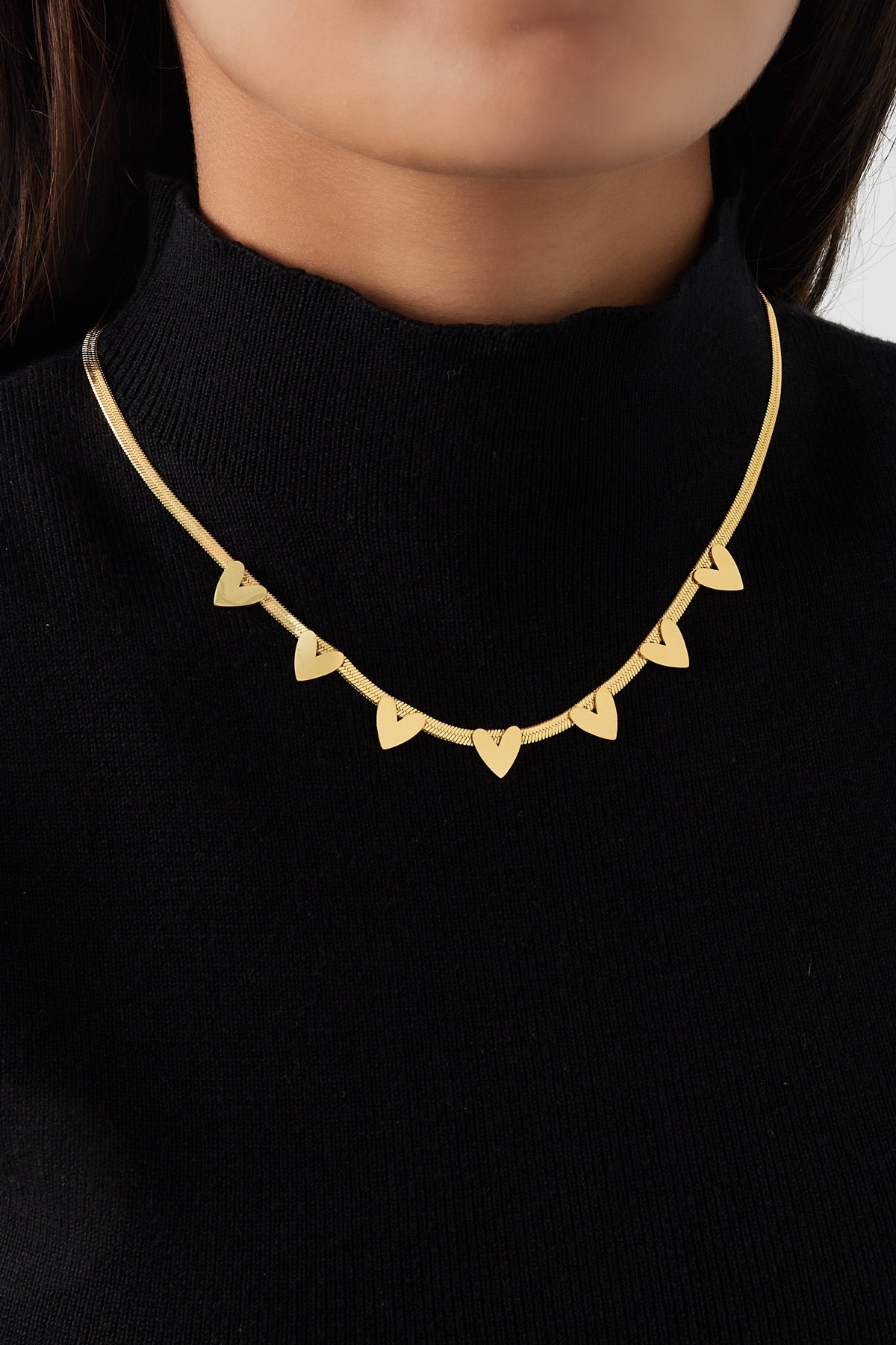 Heart party ketting goud