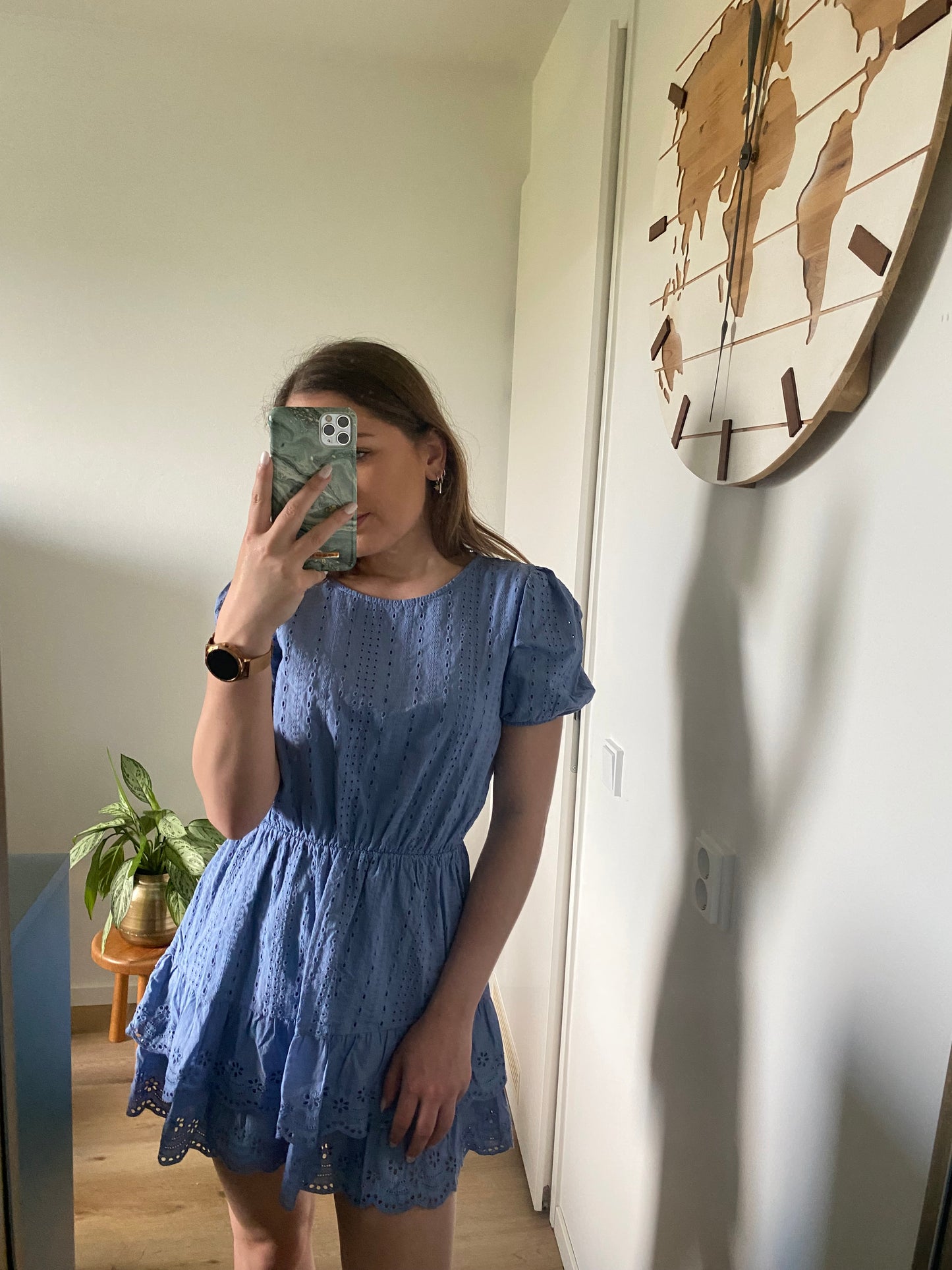 Fien - Jurkje short sleeves blauw