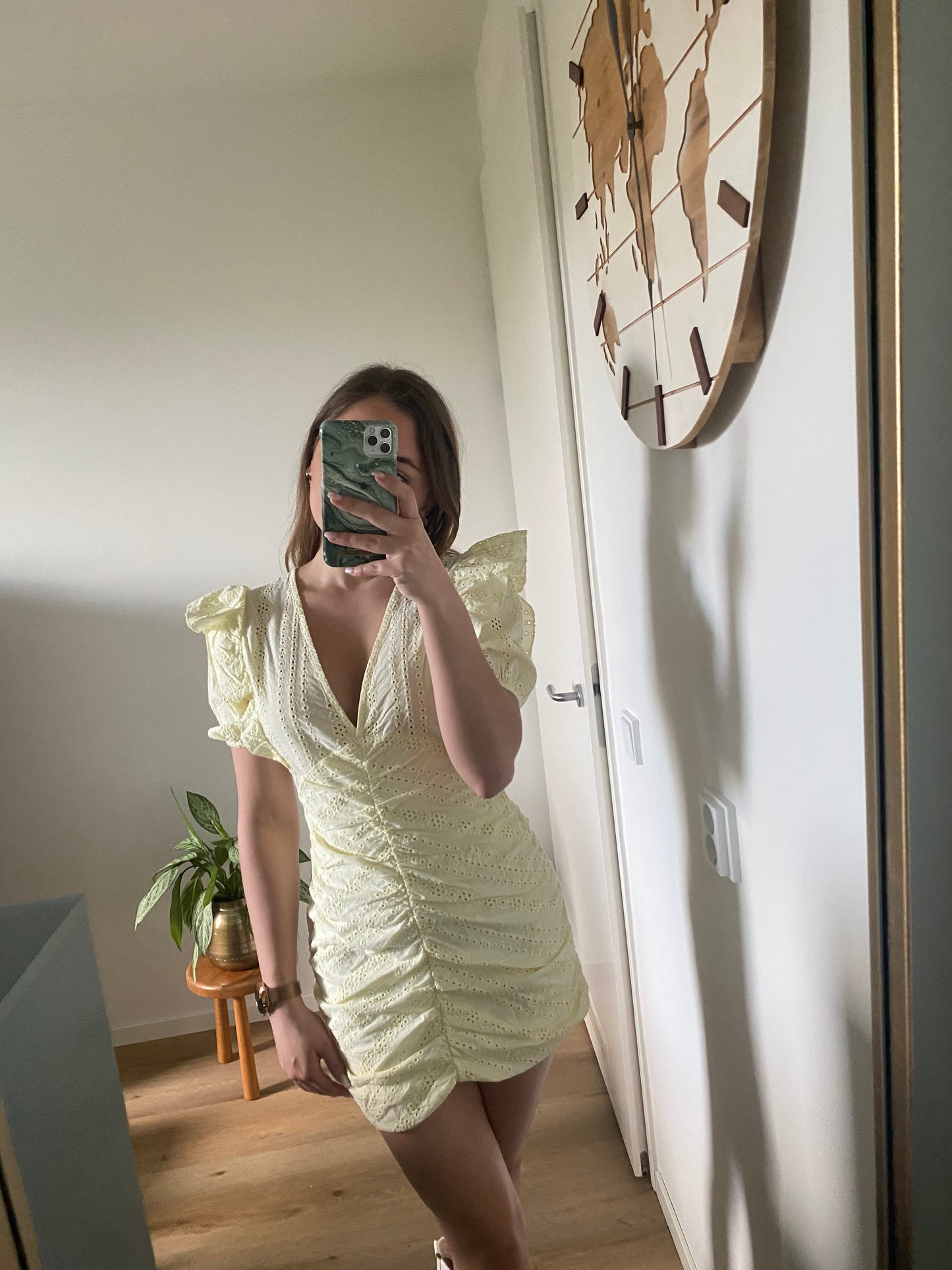 Noor - Jurkje ruffles geel