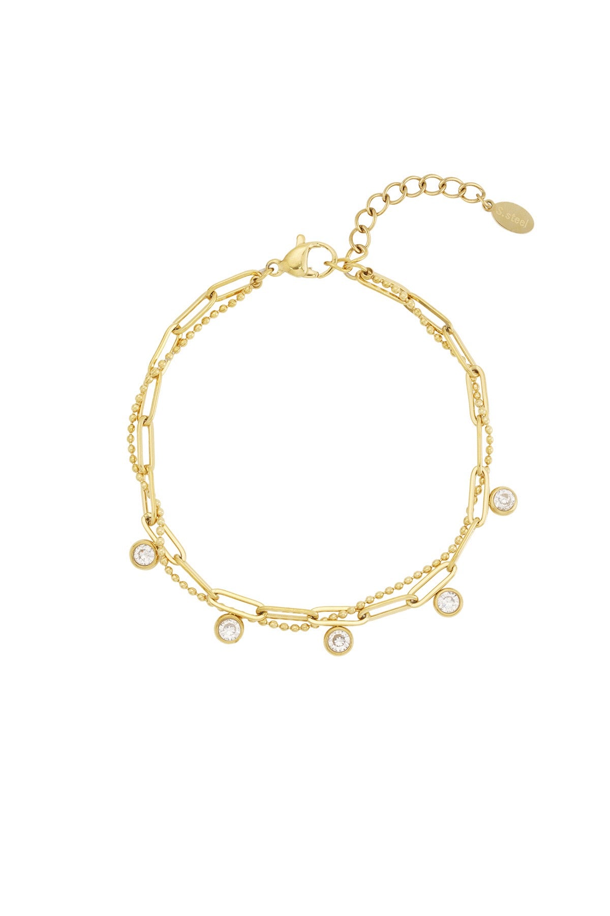 Sparkle armband goud