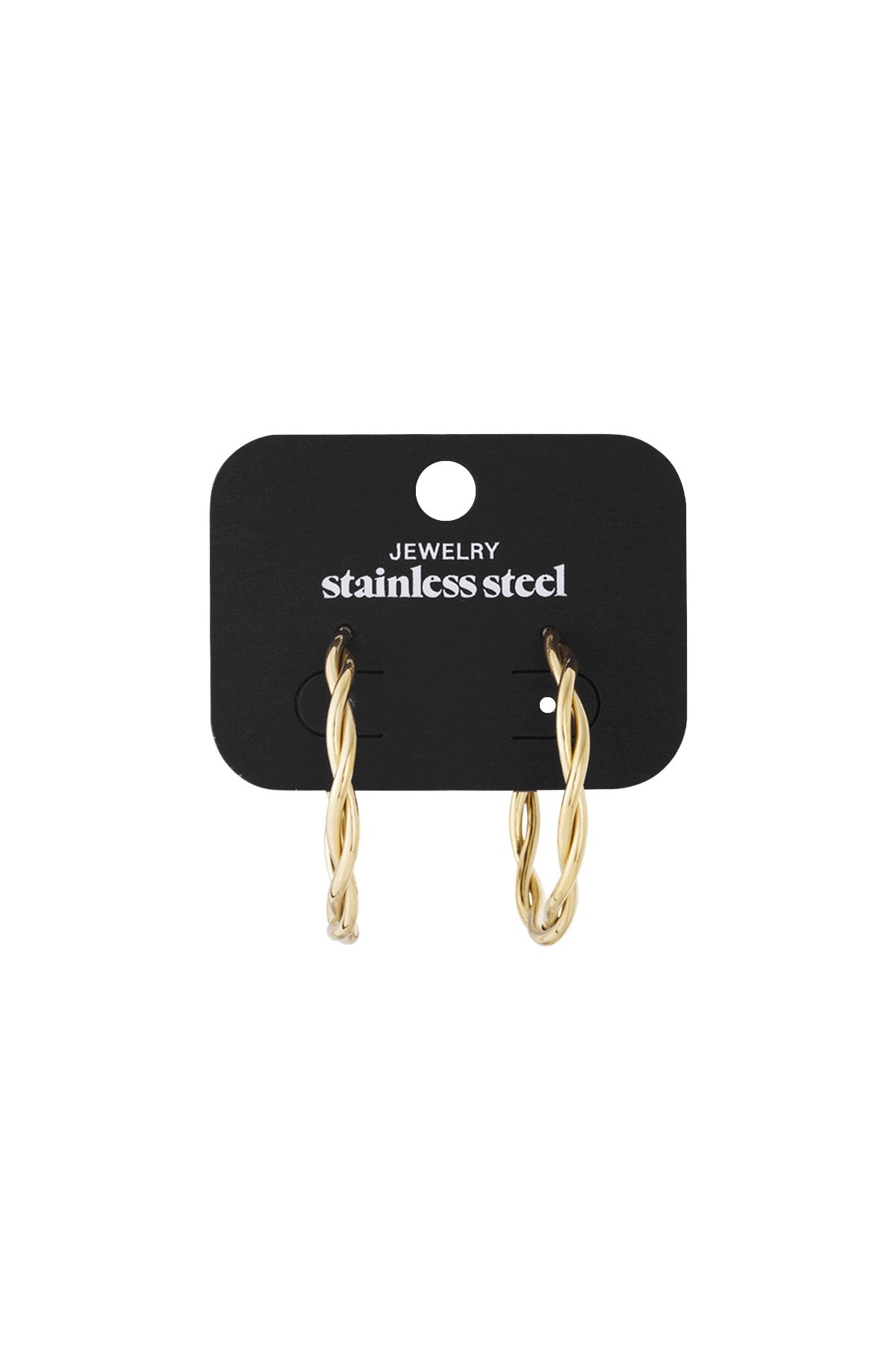 Twisted hoops oorbellen goud