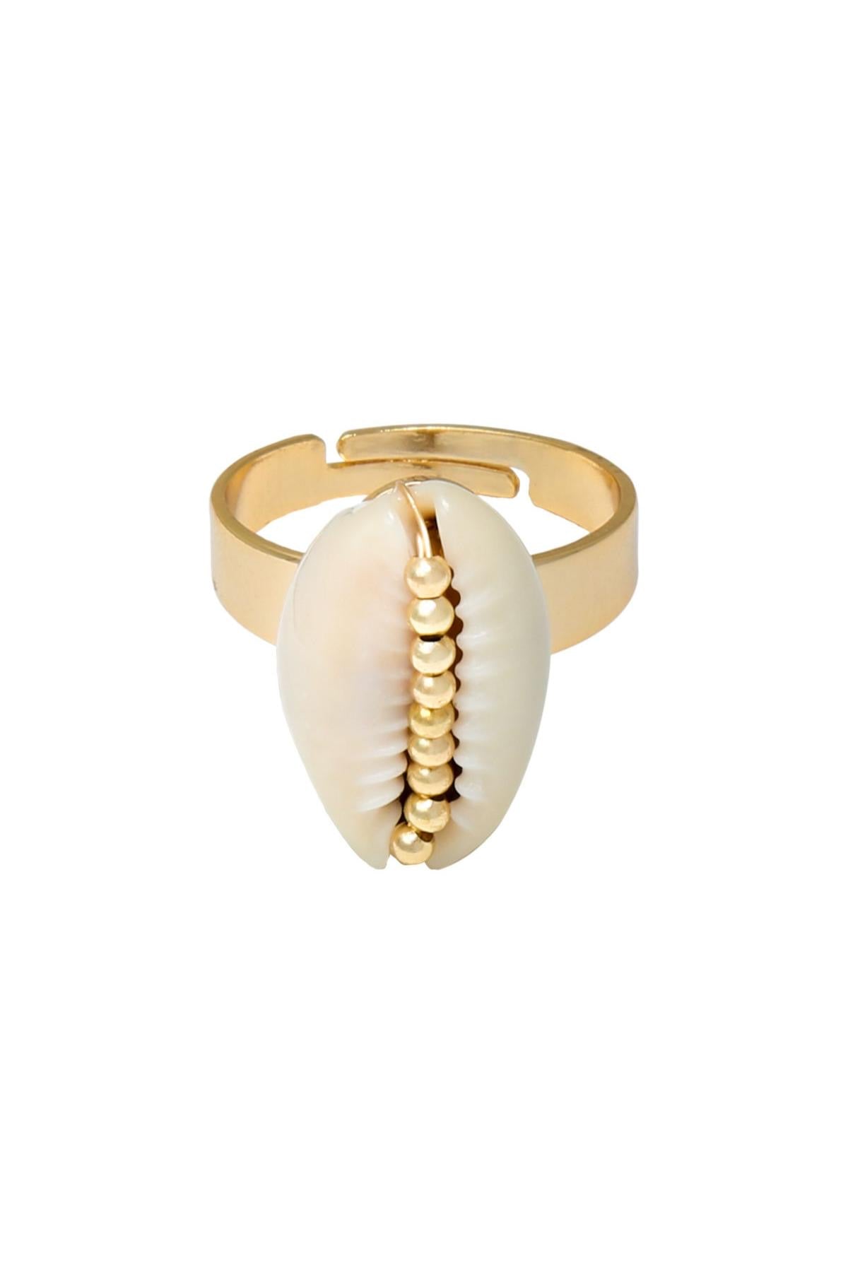 Schelp ring goud