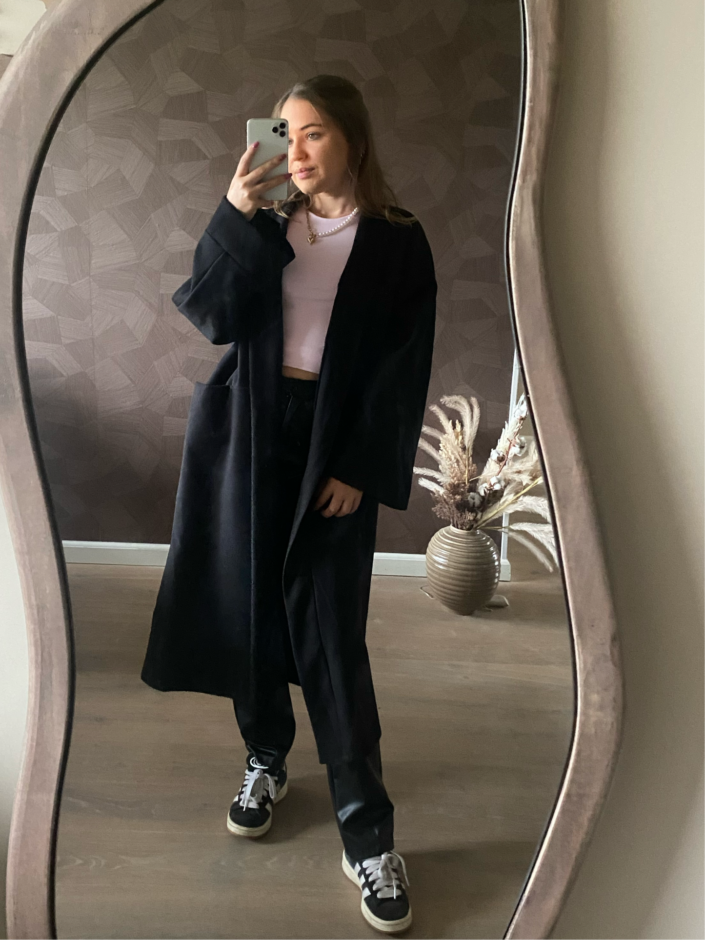 Suze - oversized coat zwart