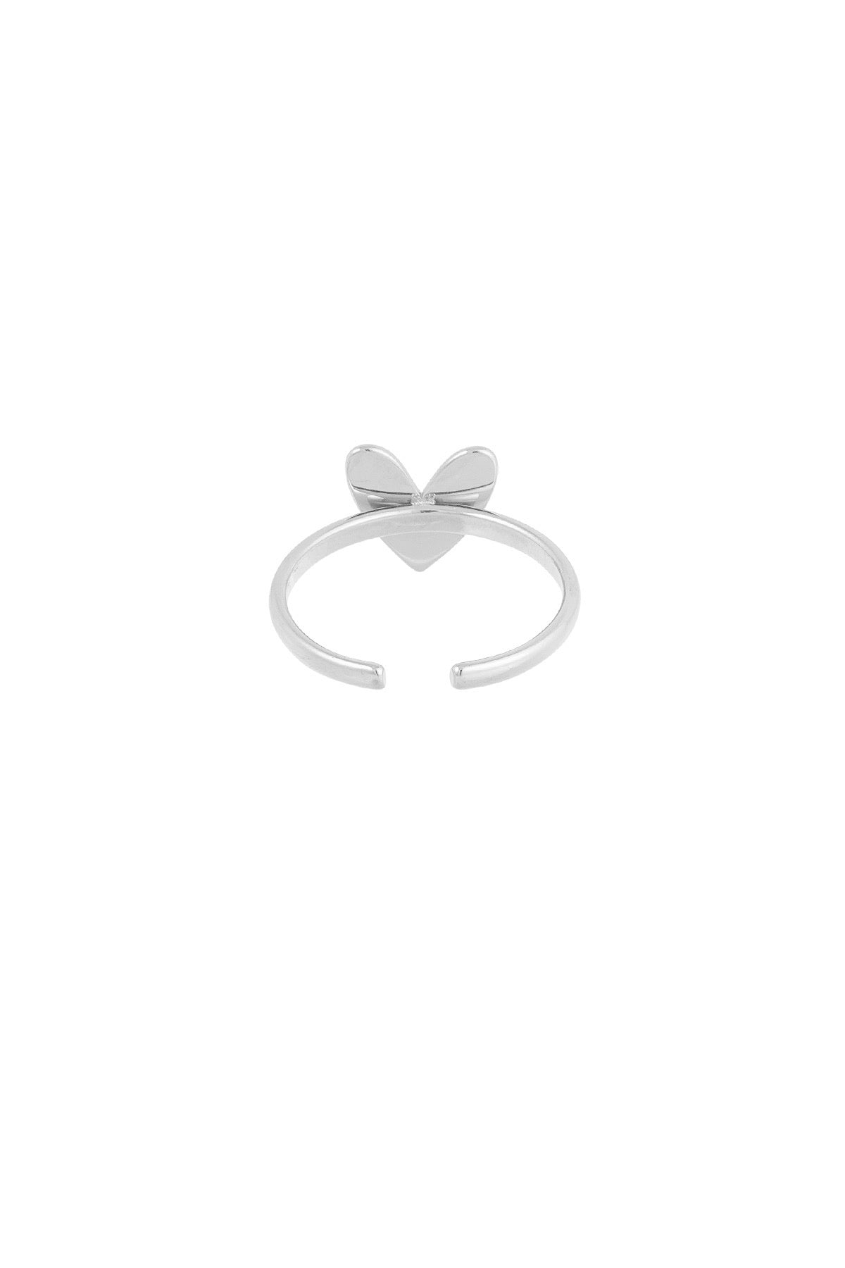 Klassieke liefdes ring zilver
