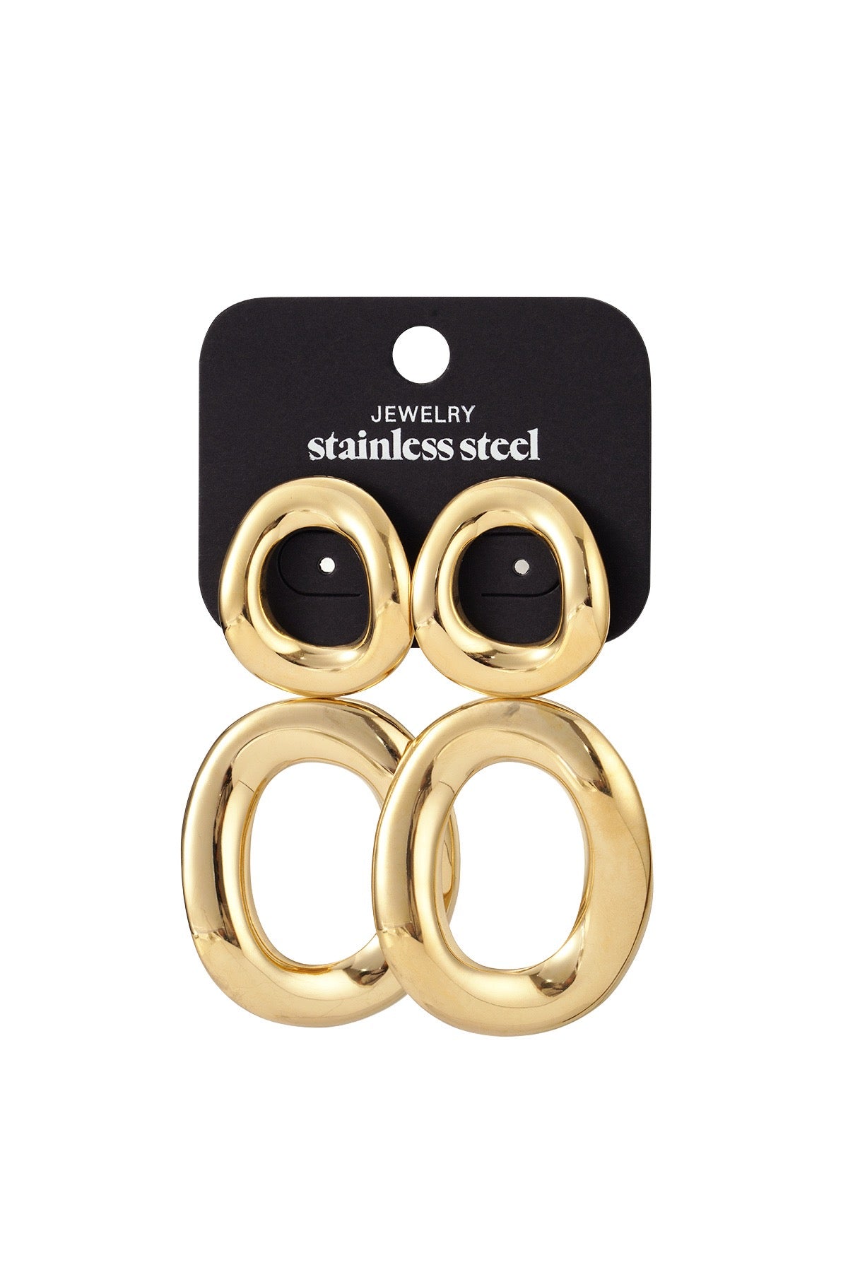 Cirkels oorbellen goud