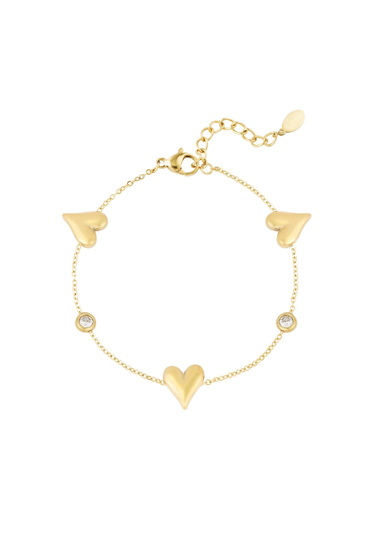 Gleaming love armband goud
