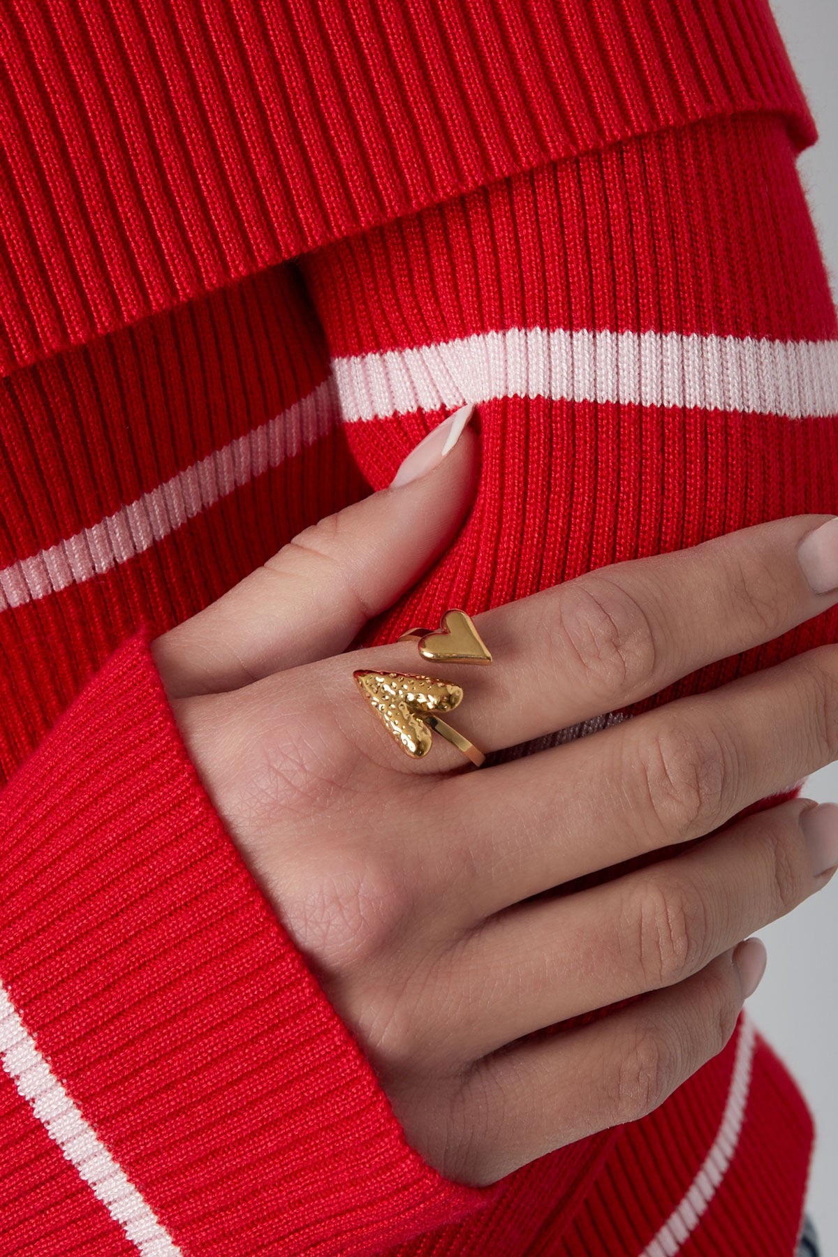 Dual affection ring zilver