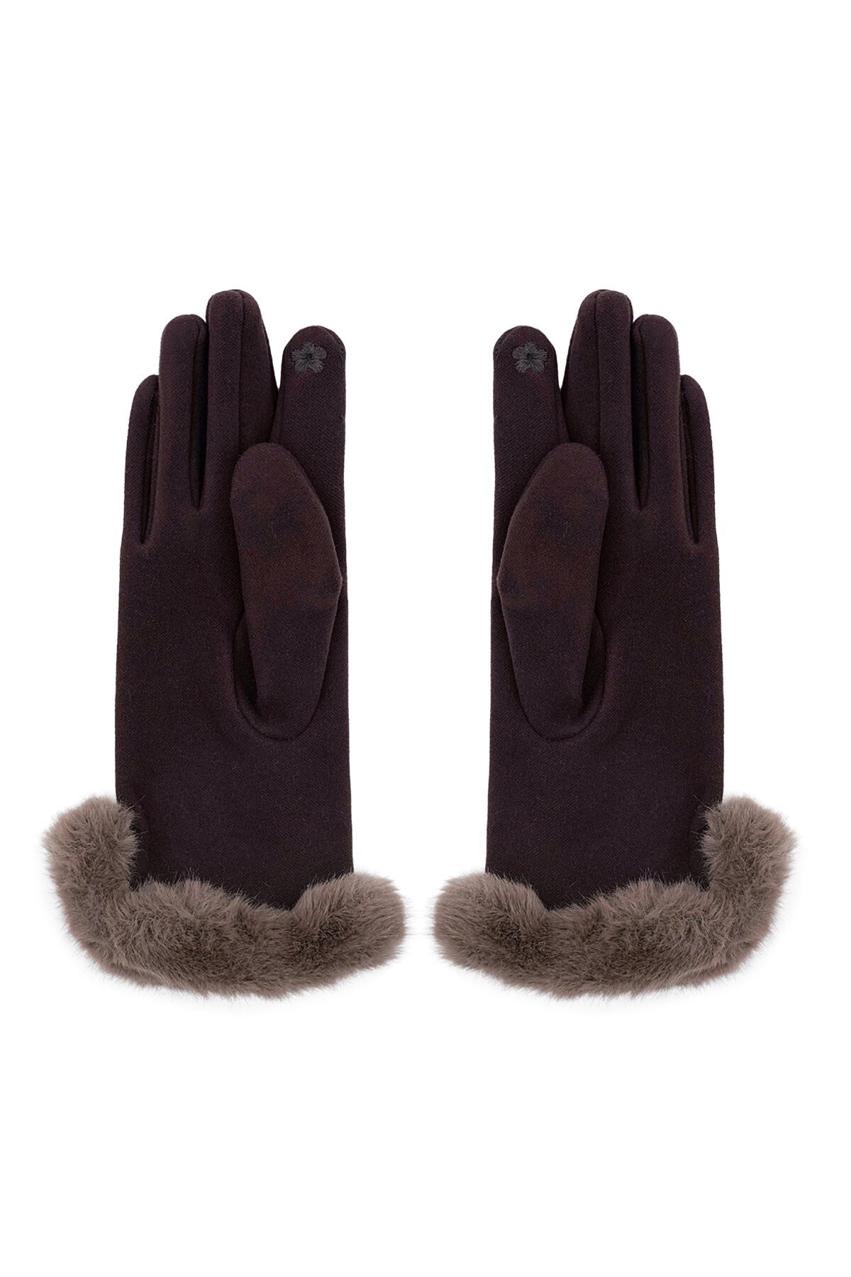 Handschoenen fluffy elegance - bruin