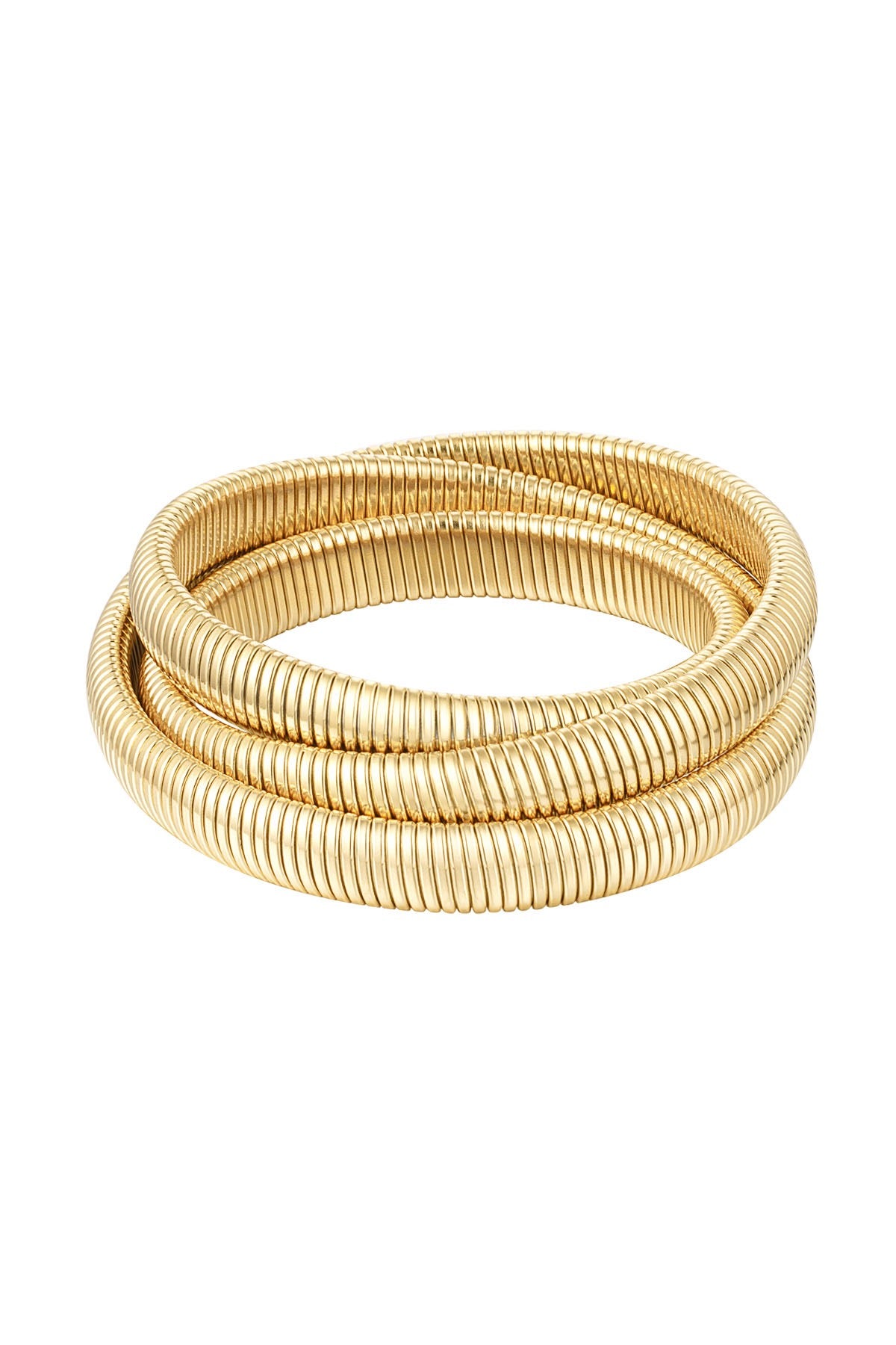 Bangle armband drie dubbel goud