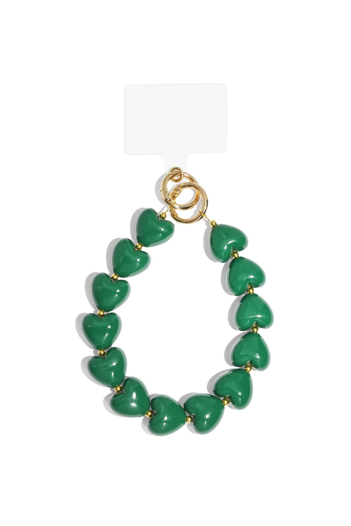 Telefoonkoord classy hart donkergroen