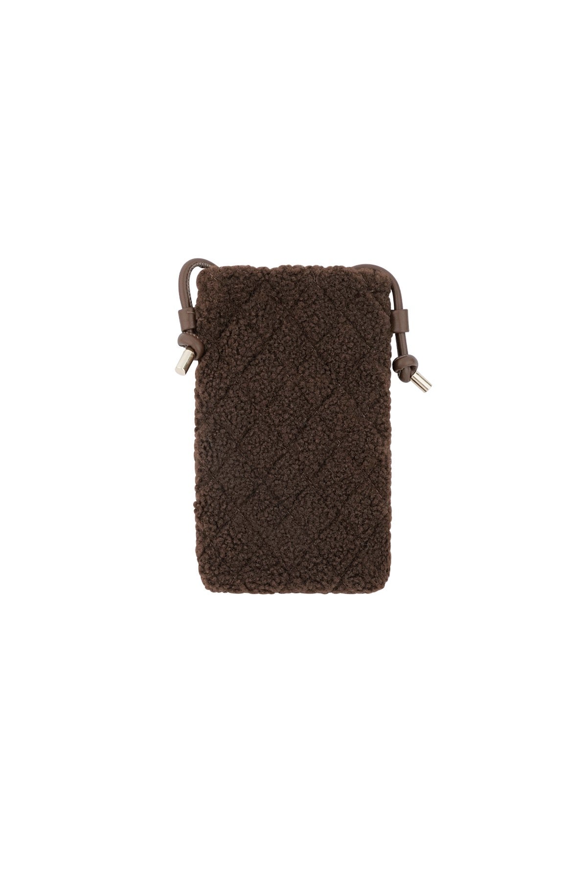 Telefoontas teddy donkerbruin