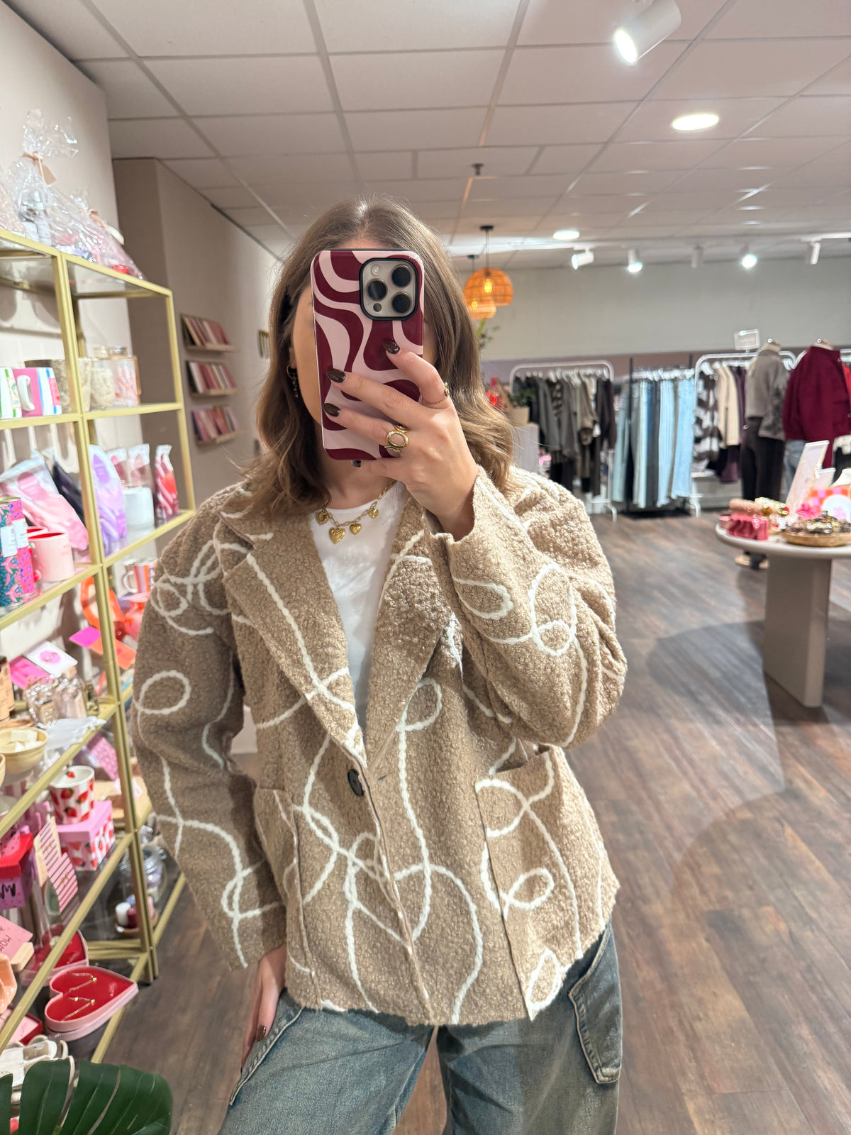 Rosalie - swirl bouclé jasje beige