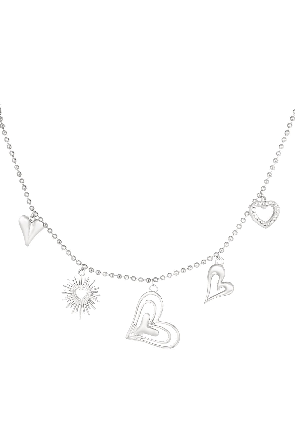 Loving hearts ketting zilver