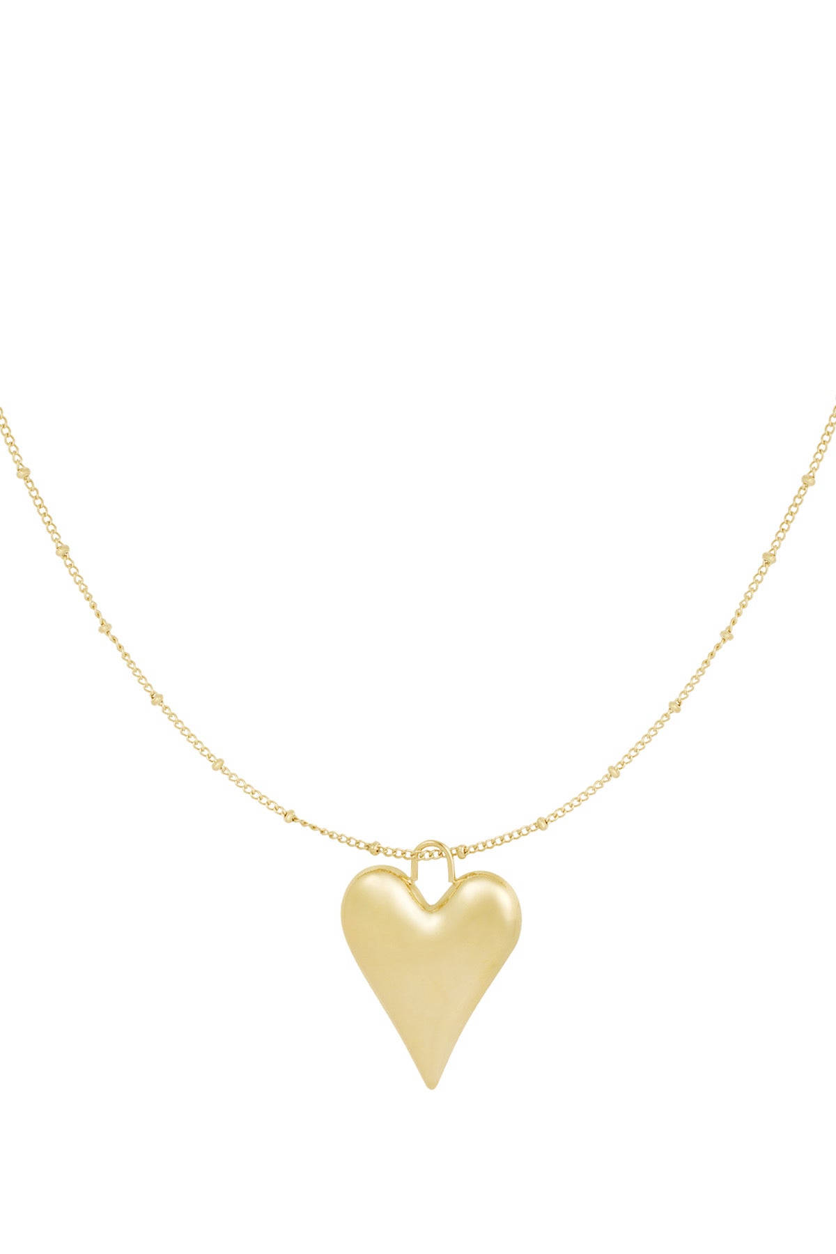 Heartfelt charm ketting goud