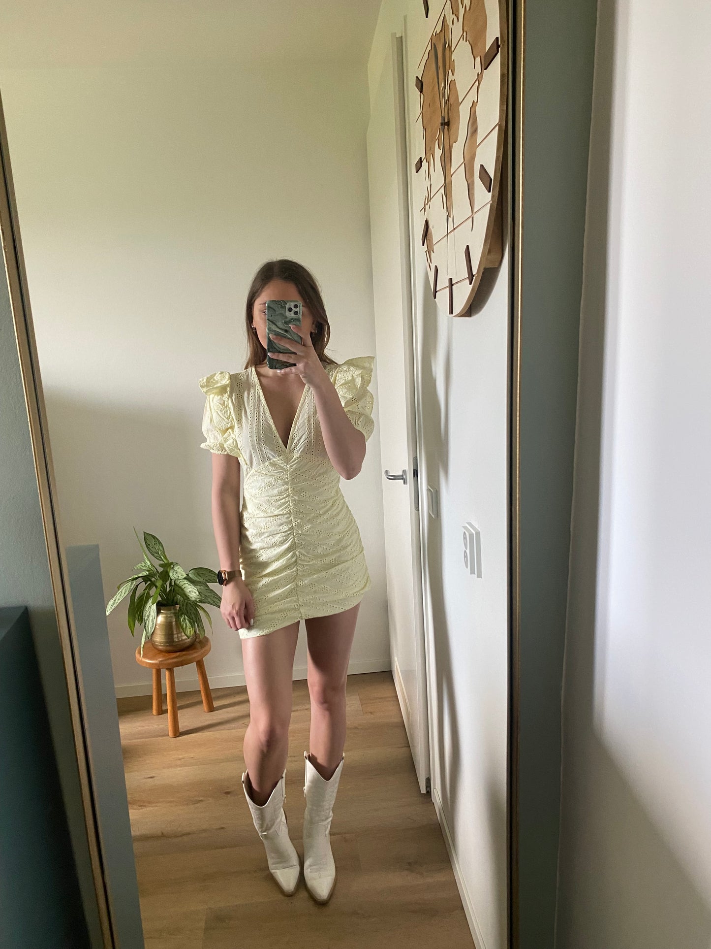Noor - Jurkje ruffles geel