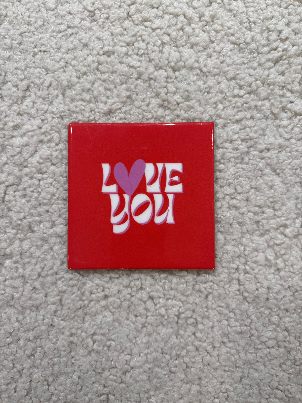 Tegeltje love you rood