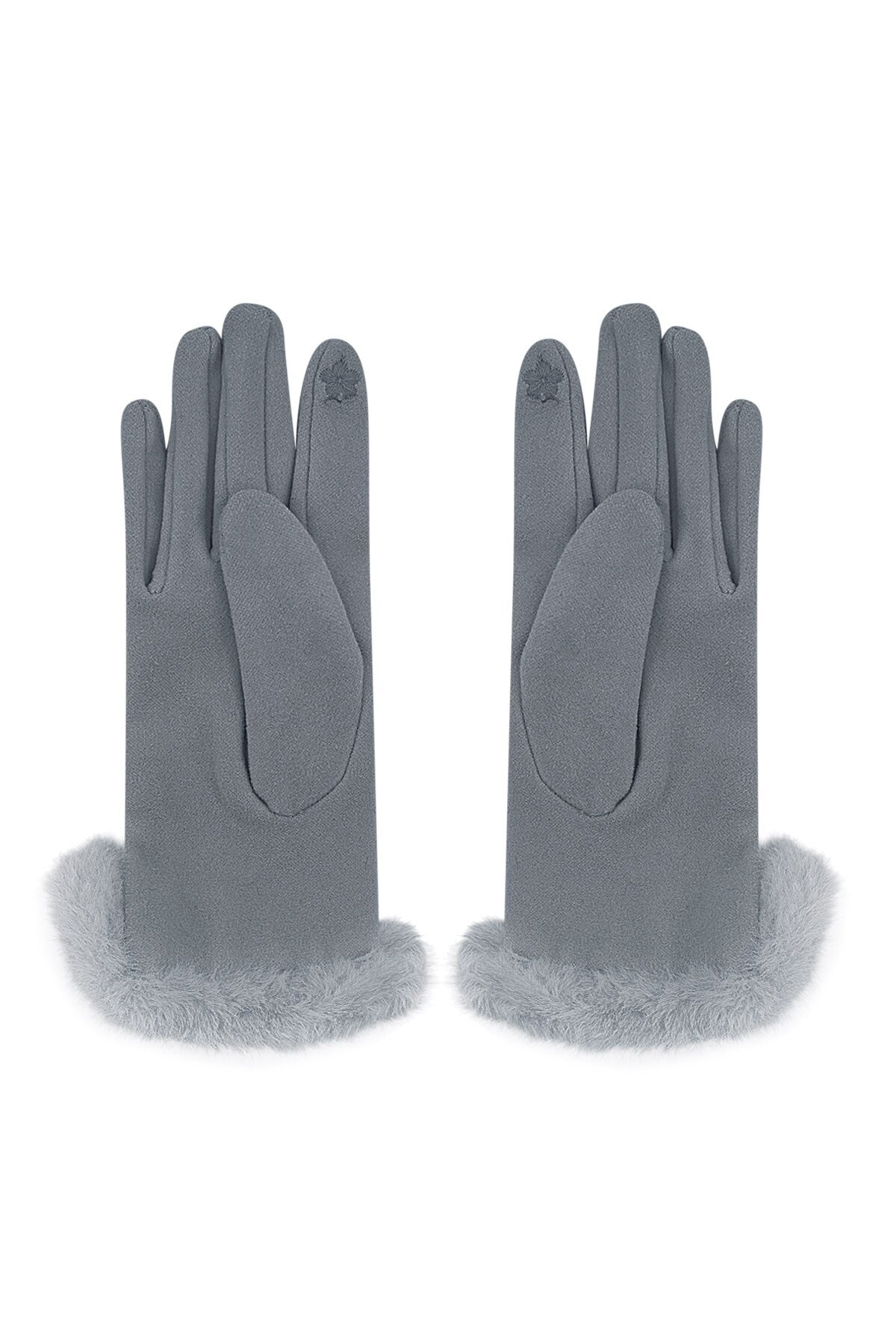 Handschoenen fluffy elegance - grijs