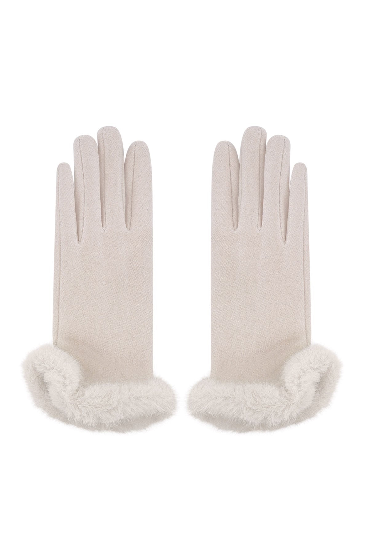 Handschoenen fluffy elegance - beige