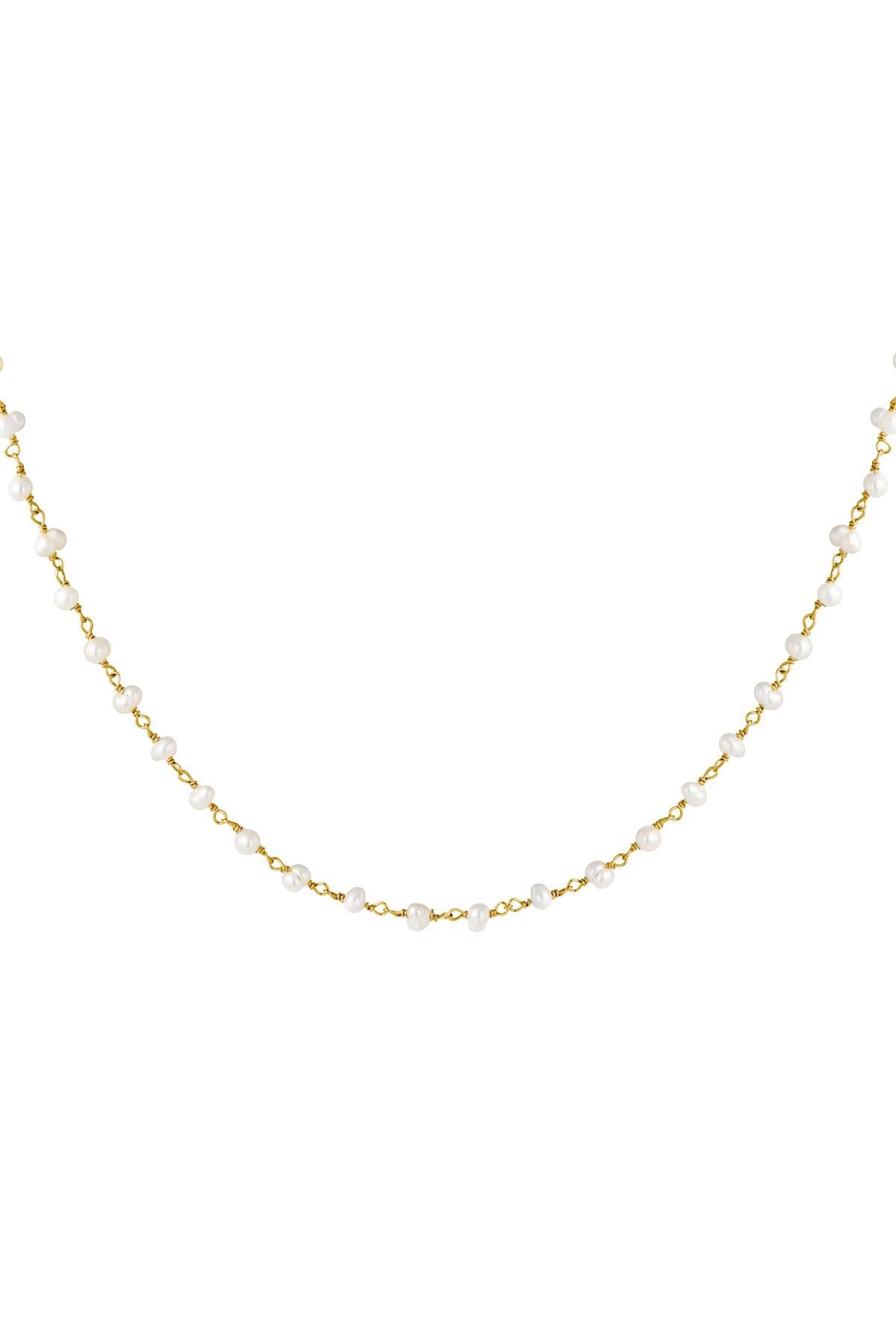 Chain of pearls ketting goud