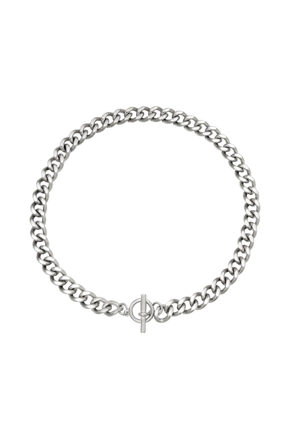 Chained chunky ketting zilver