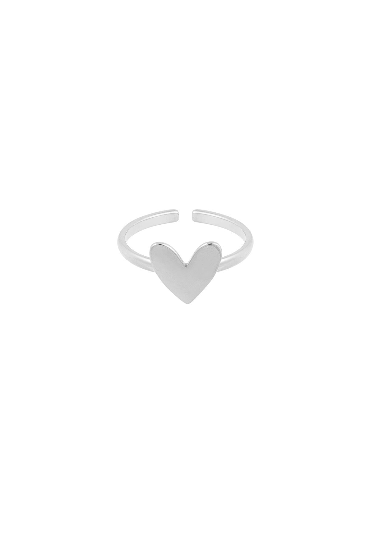 Klassieke liefdes ring zilver