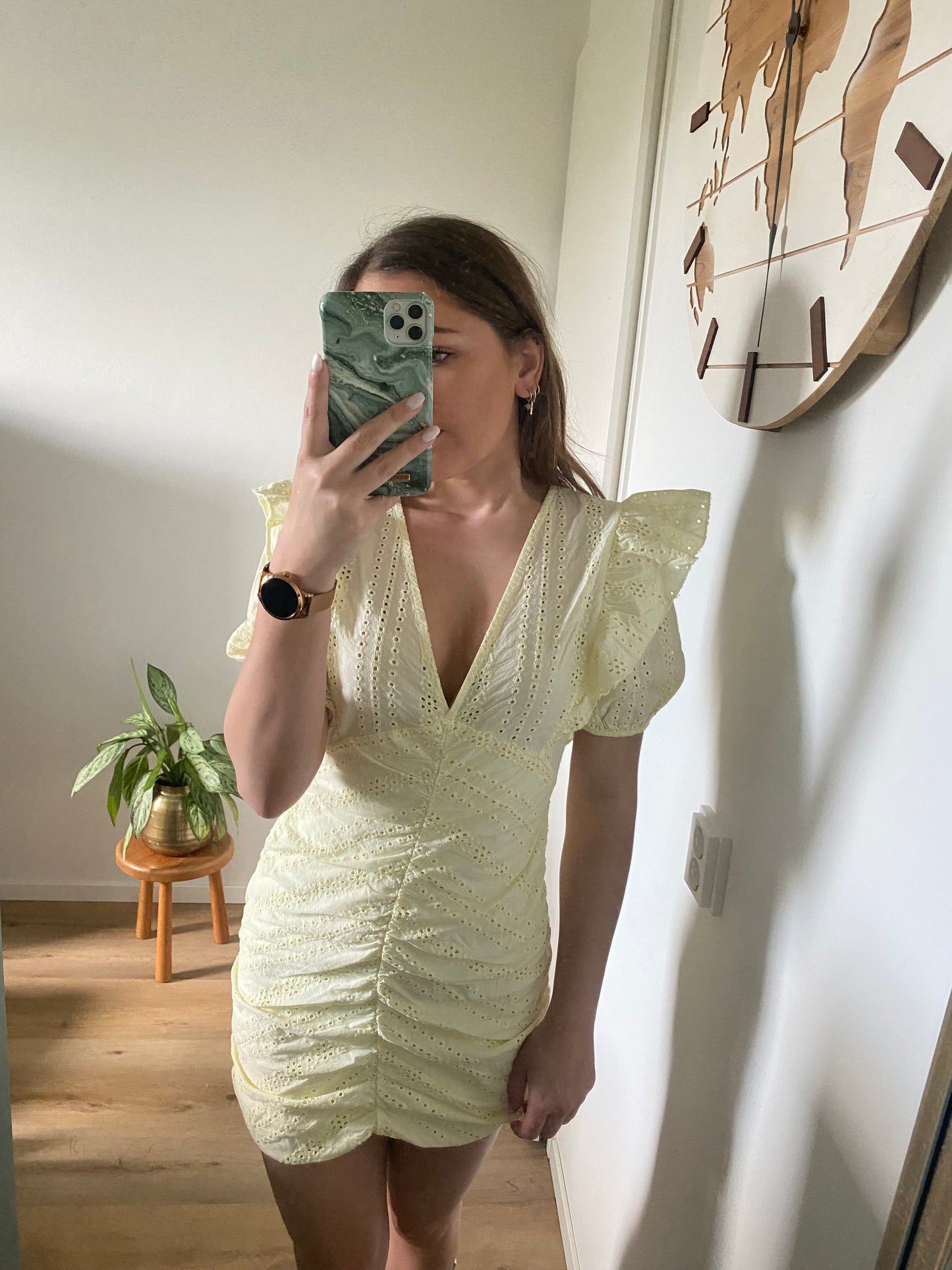 Noor - Jurkje ruffles geel