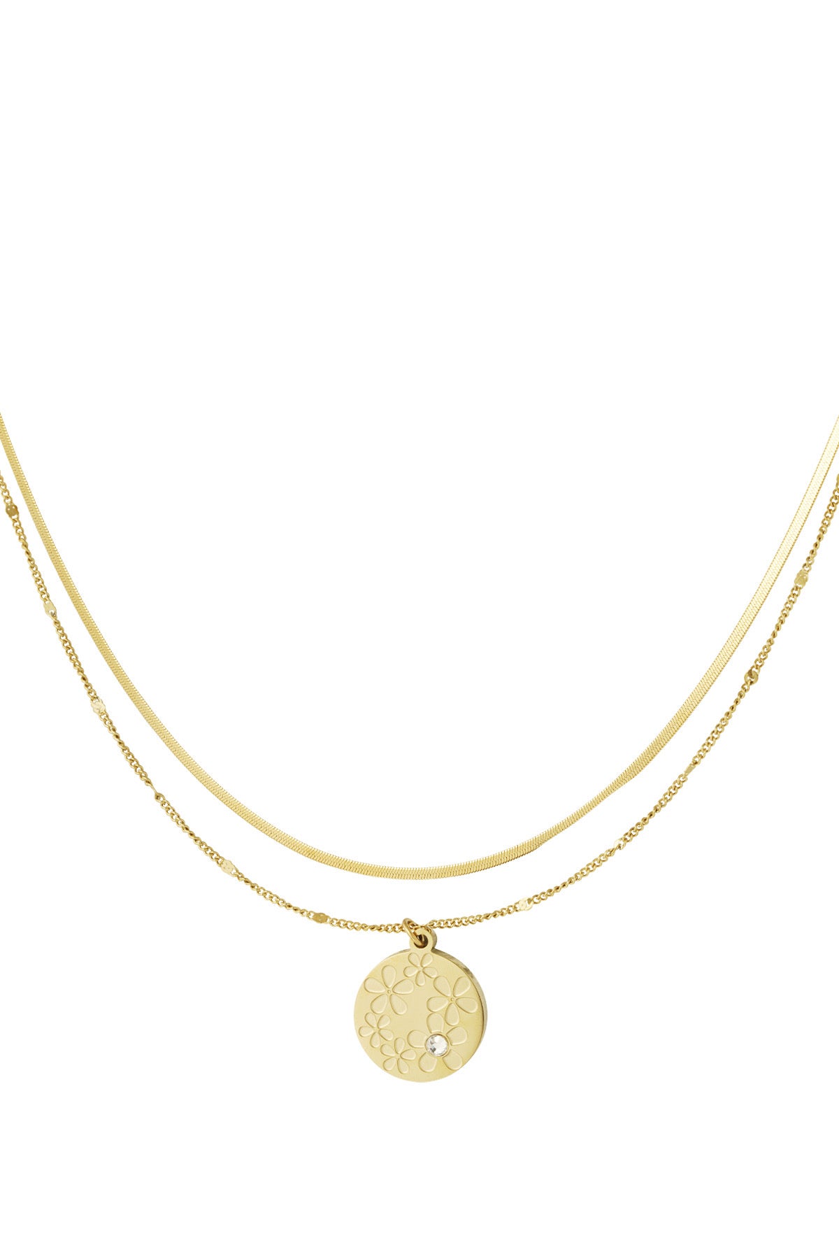 Floral garden ketting goud