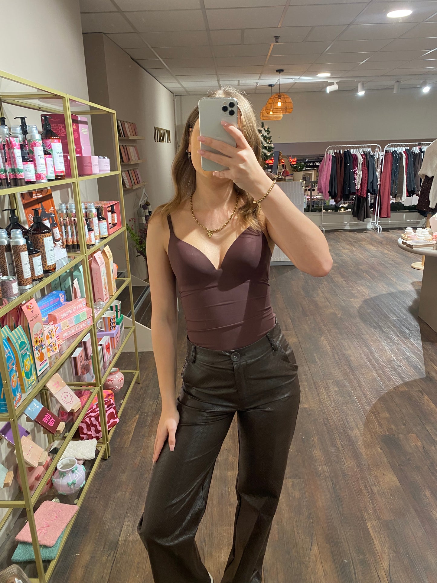 Mia - shapewear body bruin