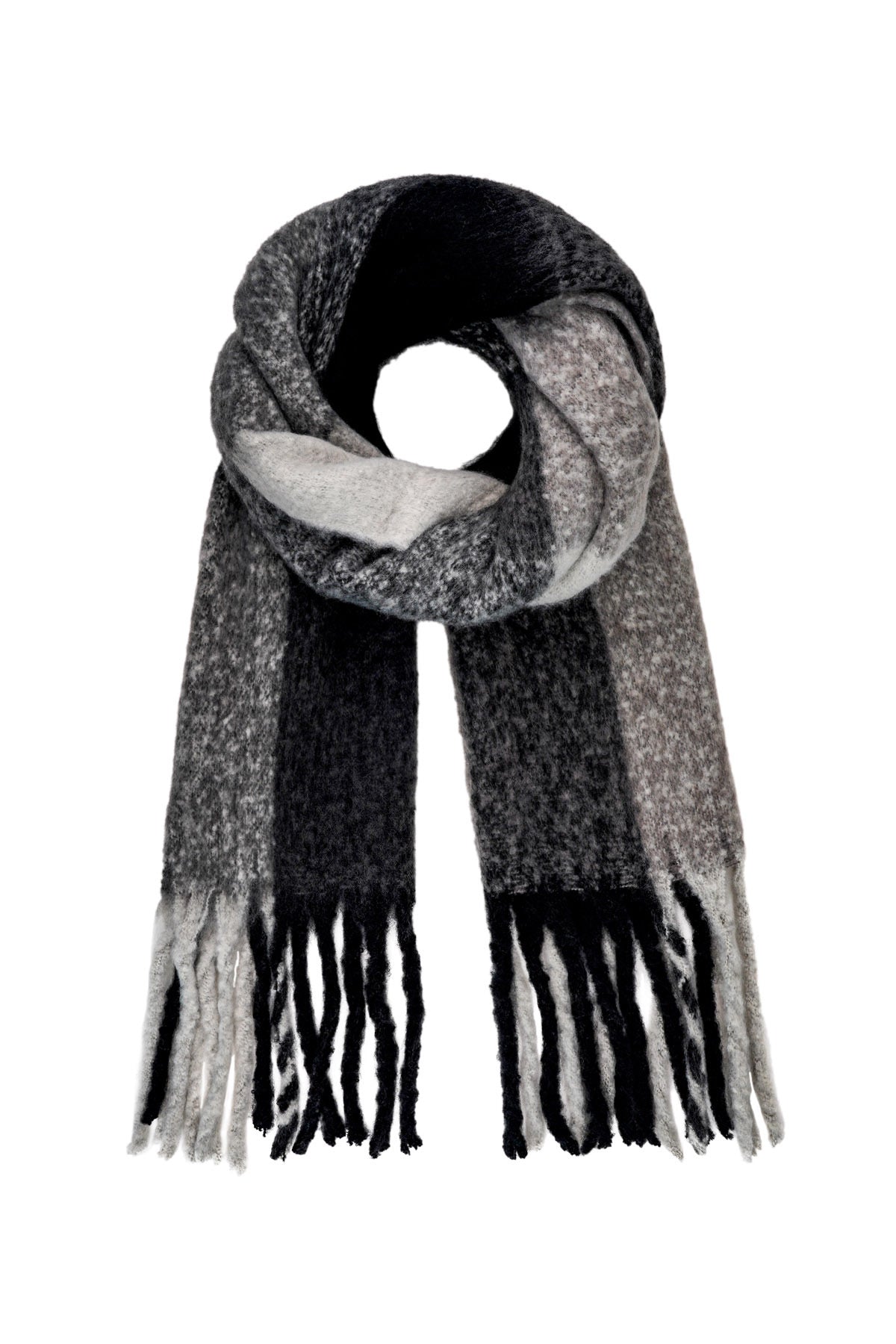 Wintersjaal ombré multi grijs