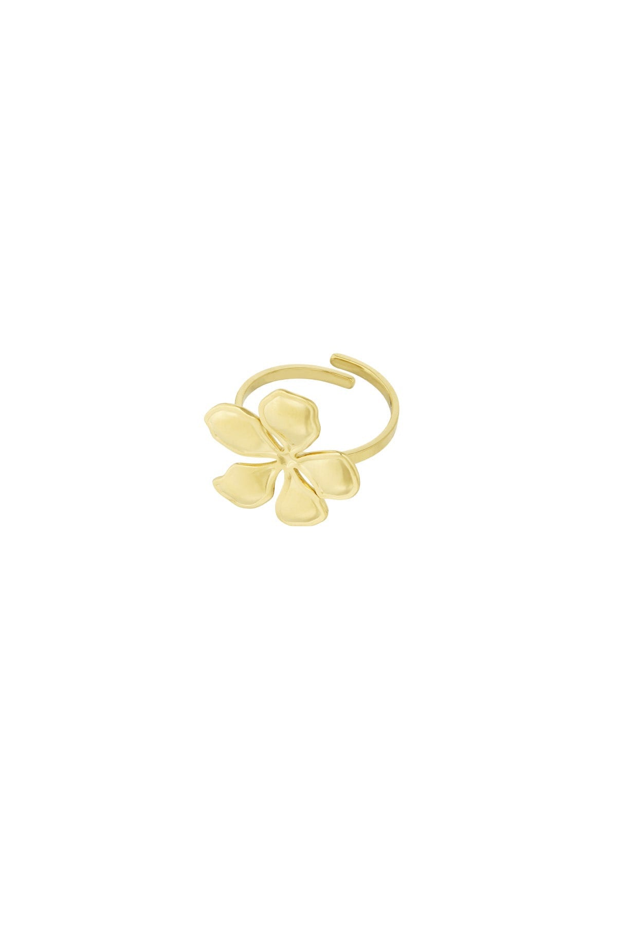 Statement bloem ring goud