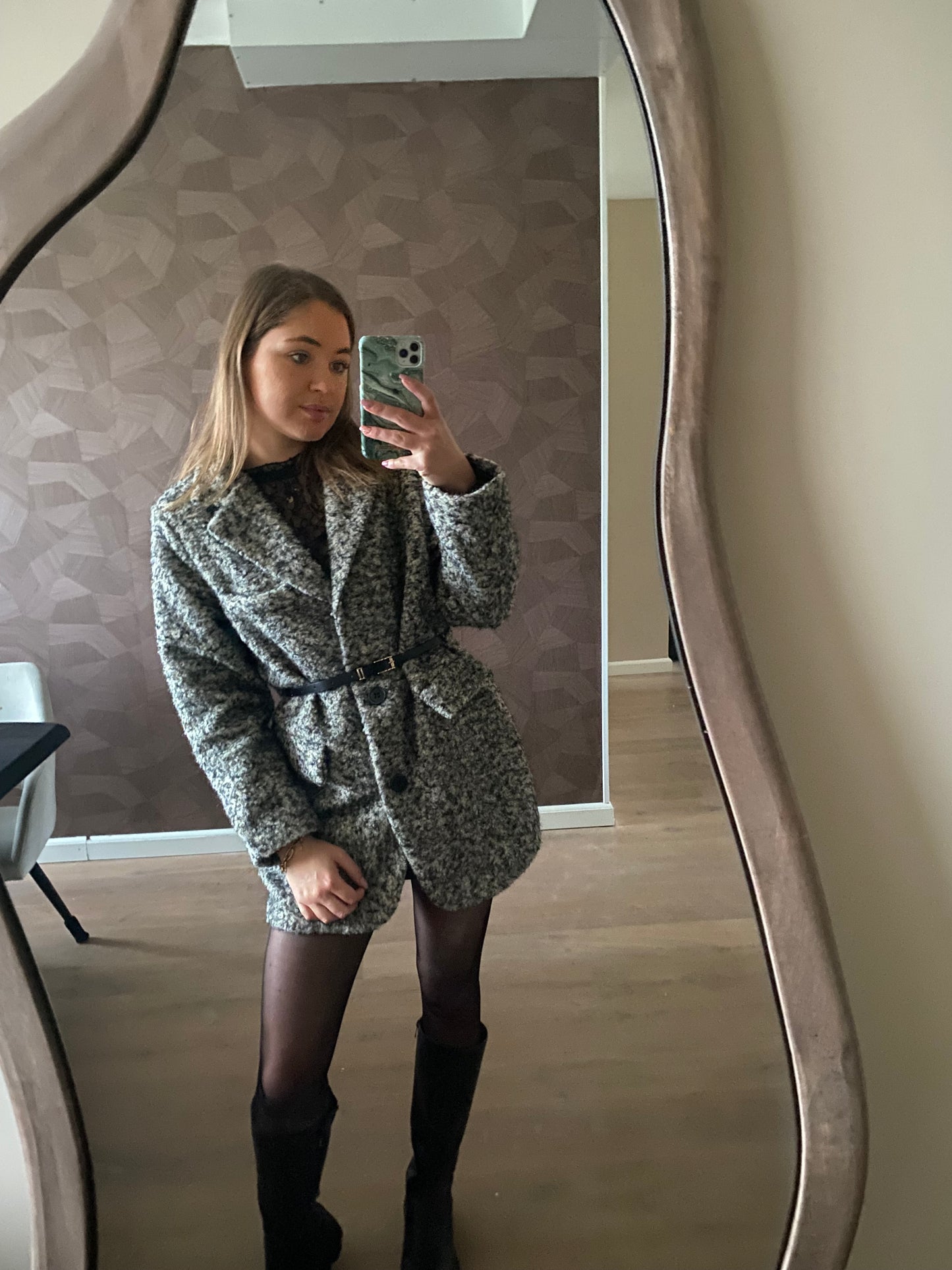 Isa - gemêleerde blazer grijs