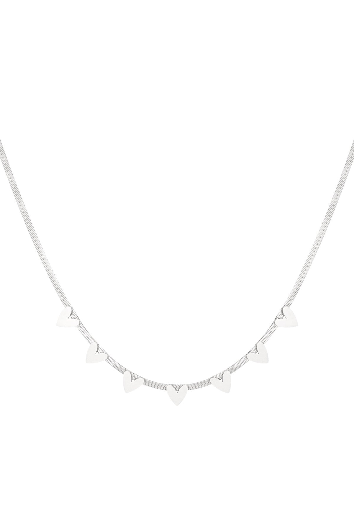 Heart party ketting zilver
