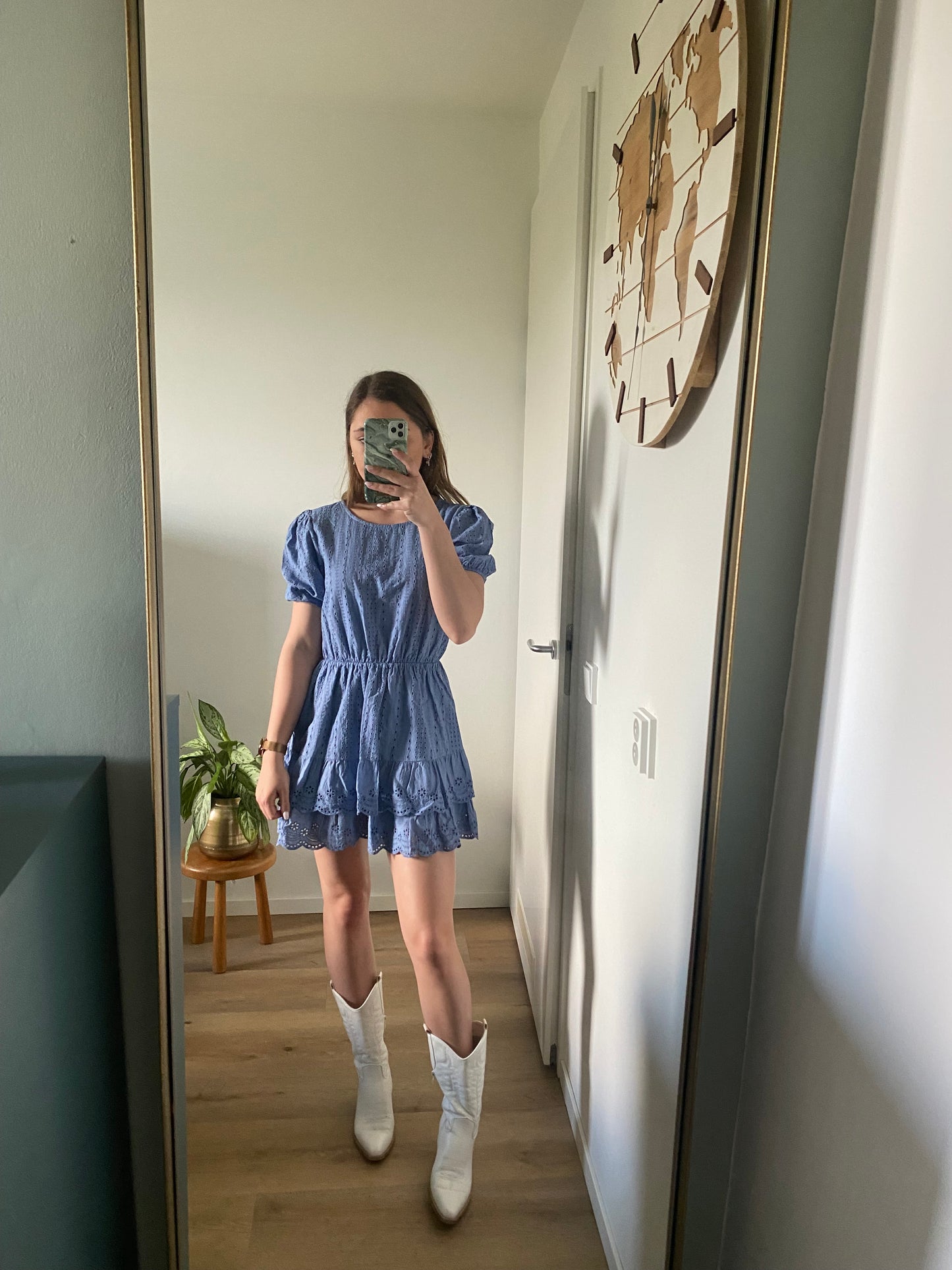 Fien - Jurkje short sleeves blauw