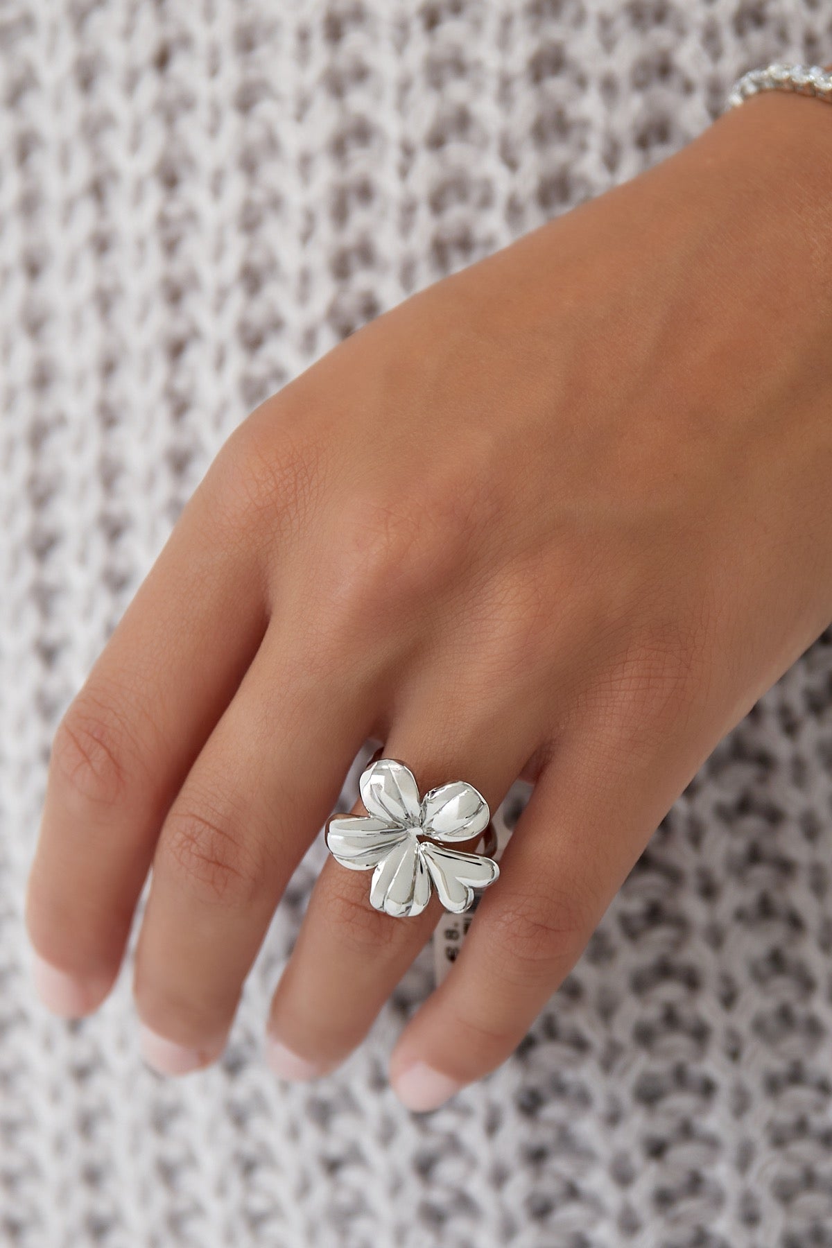 Floral romance ring zilver