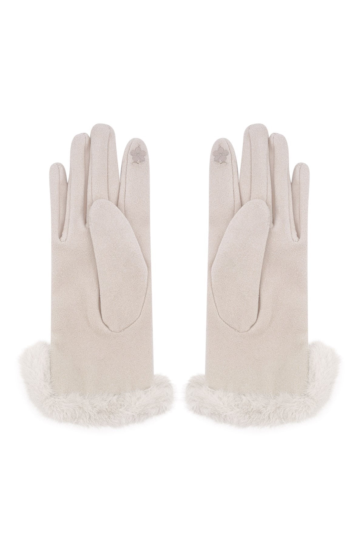 Handschoenen fluffy elegance - beige