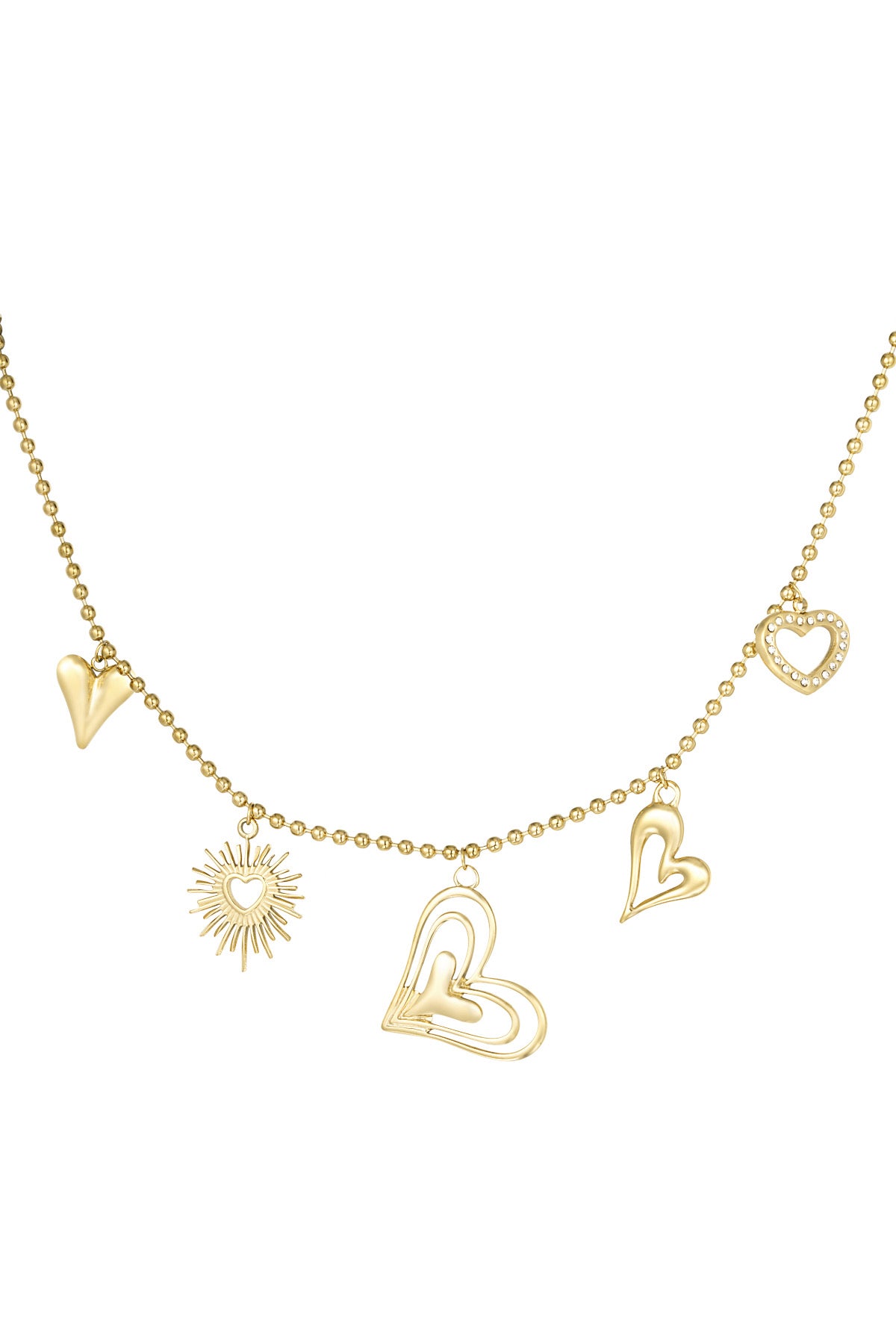 Loving hearts ketting goud