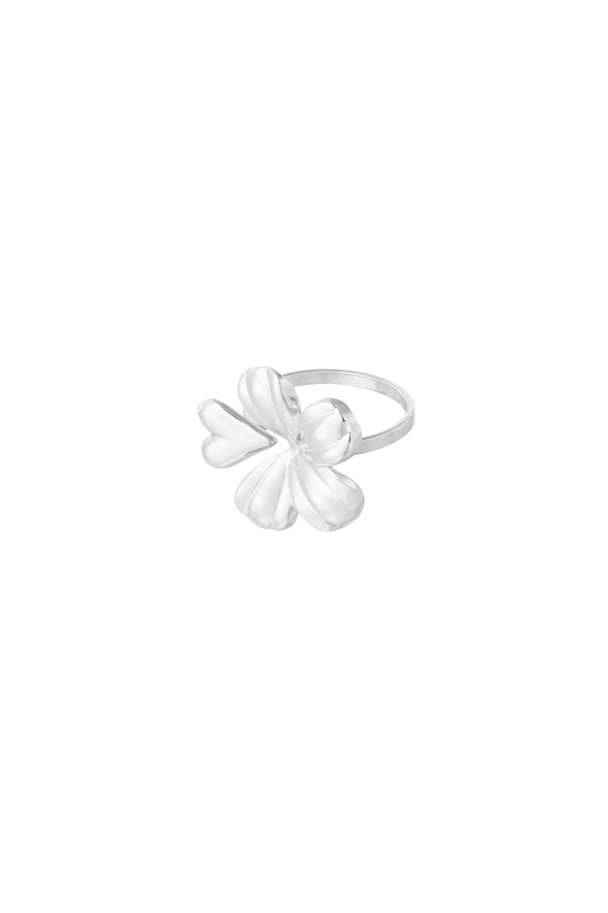 Floral romance ring zilver