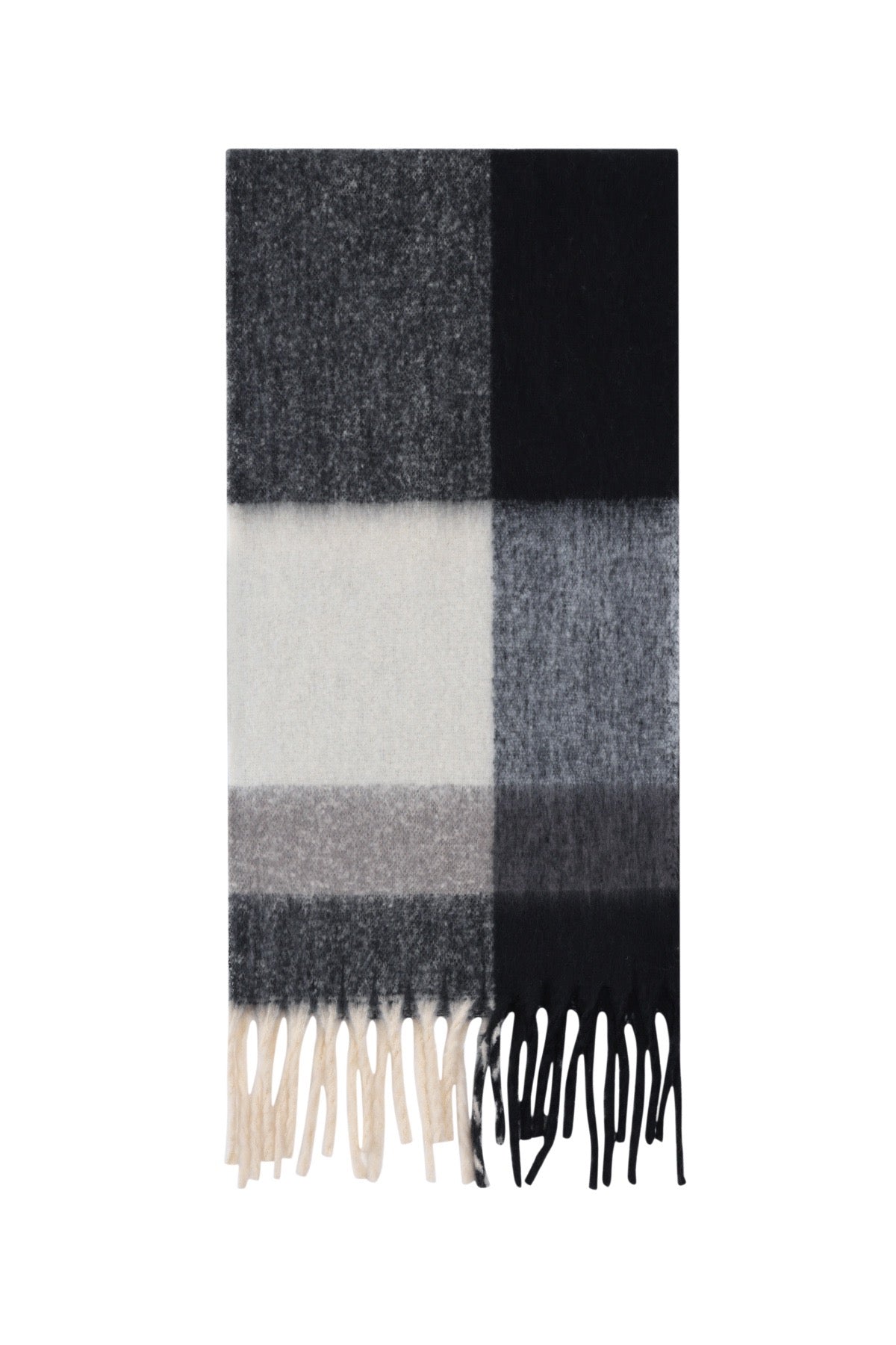Grijs geblokte sjaal